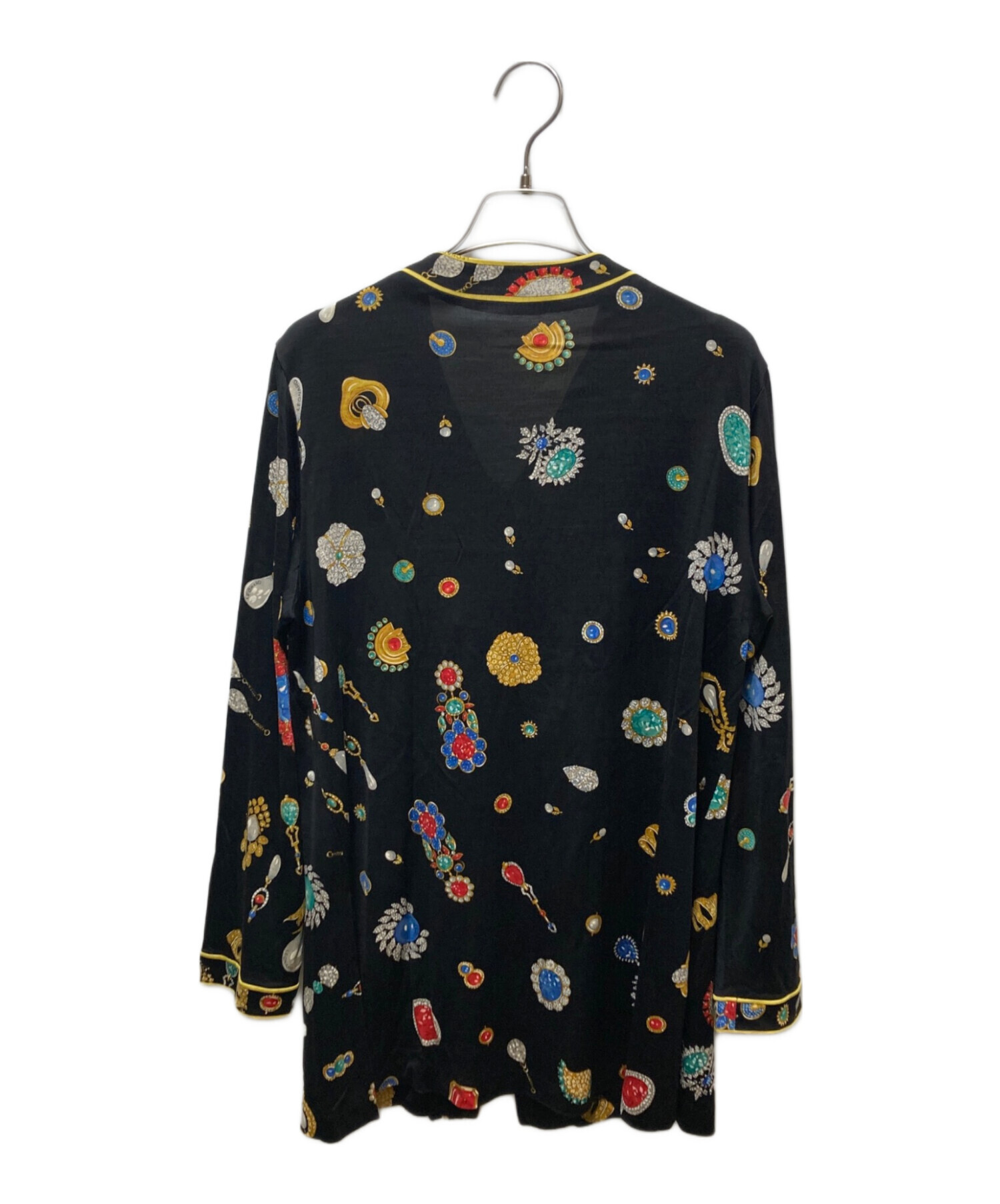 美品✨LEONARD レオナール 宝石柄Vネックカーディガン 紺×ターコイズ L 中古・古着通販】LEONARD FASHION (レオナールファッション) 宝石