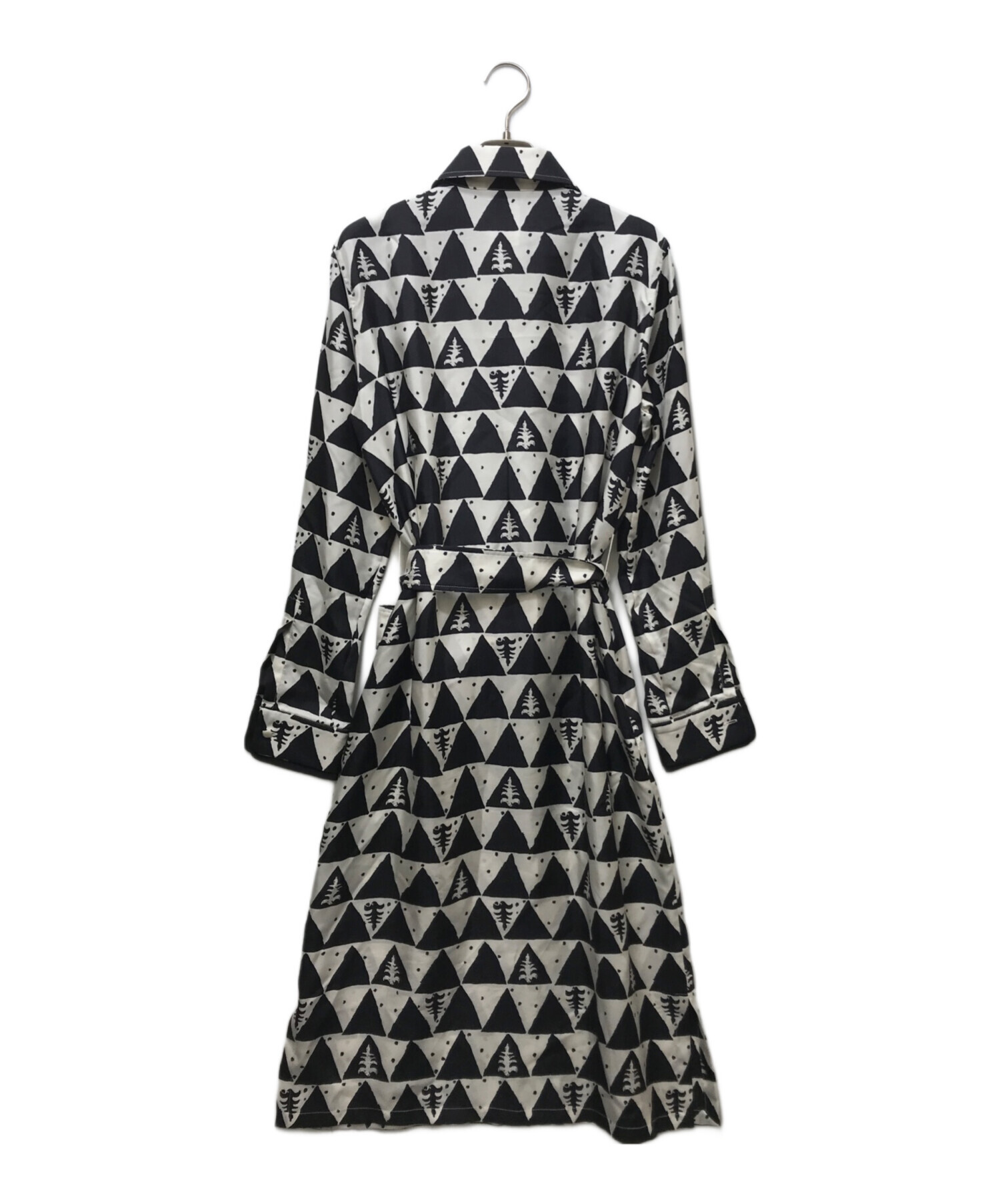 MaxMara チェック柄シャツワンピース 42 ベルト付き 中古・古着通販】MaxMara (マックスマーラ) シルクシャツワンピース