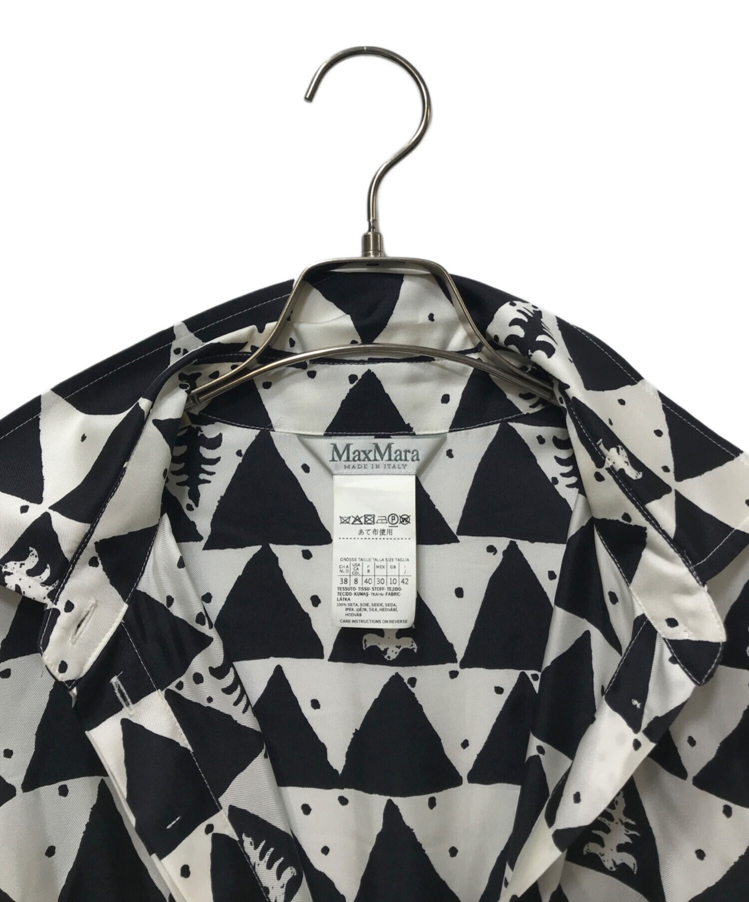 中古・古着通販】MaxMara (マックスマーラ) シルクシャツワンピース