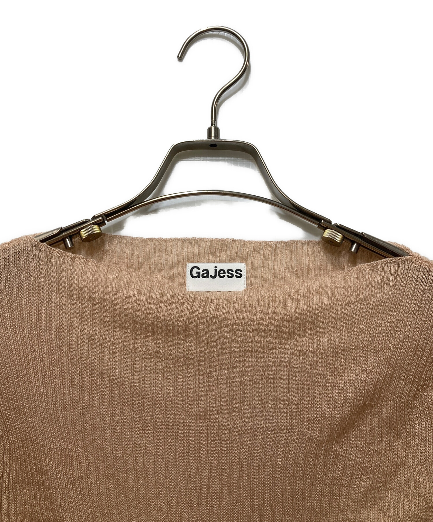 中古・古着通販】gajess (ガジェス) Irina Rib Knit ニット ベージュ