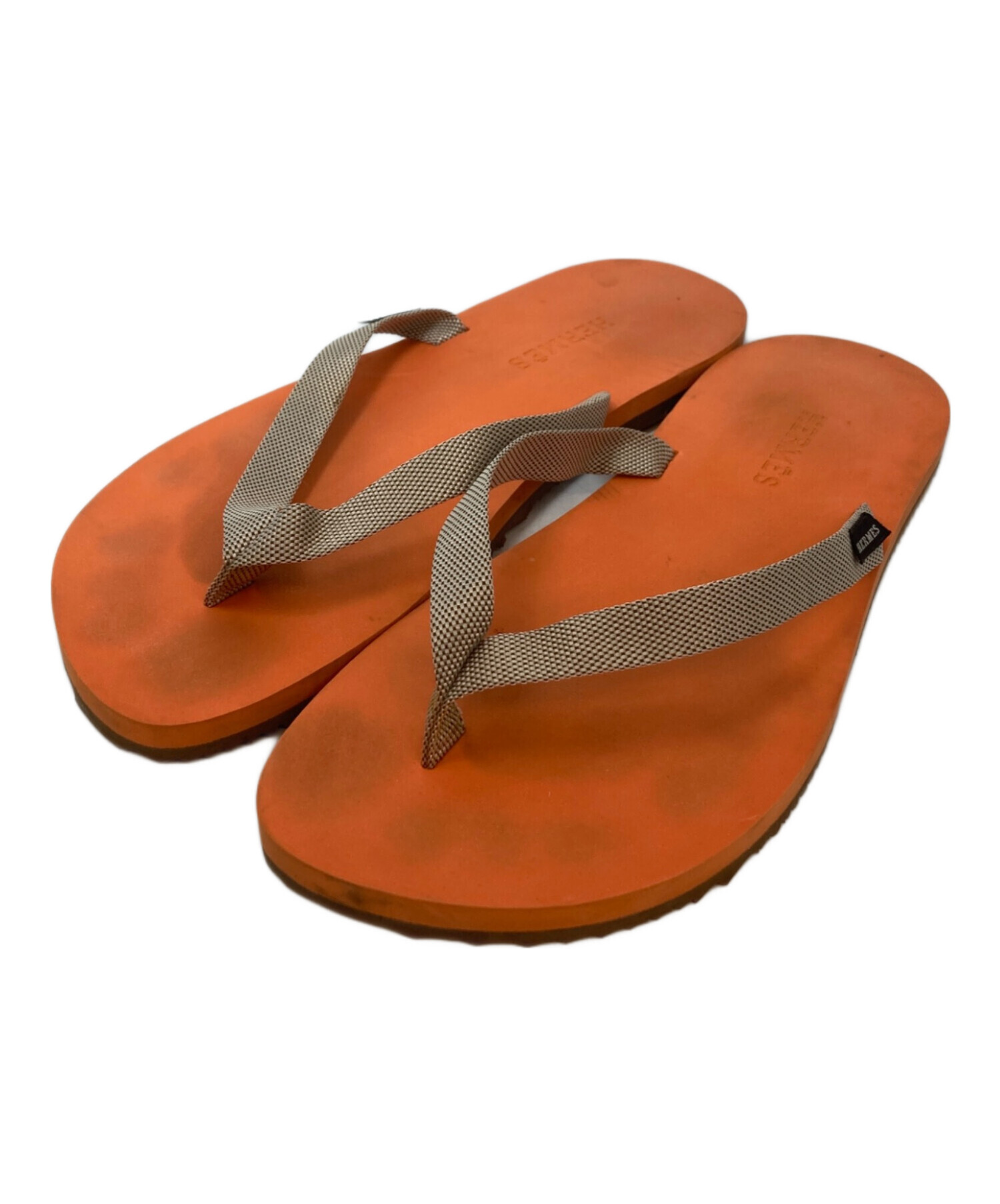 格安HERMES エルメス イゾレラ ビーチサンダル レザー26㌢ 中古・古着通販】HERMES (エルメス) ビーチサンダル イゾレラ オレンジ