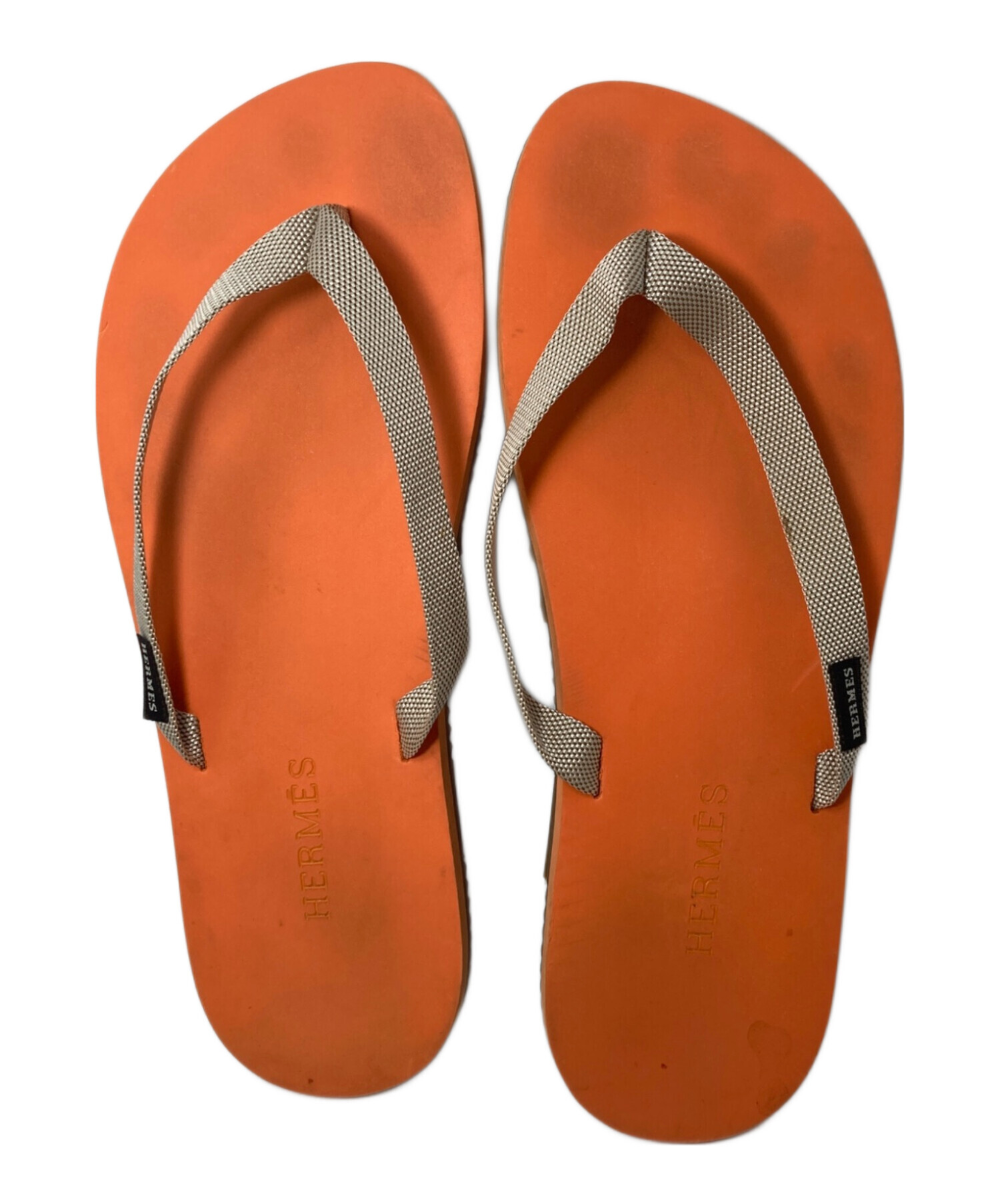 HERMÈS オレンジ ビーチ　サンダル 中古・古着通販】HERMES (エルメス) ビーチサンダル イゾレラ オレンジ