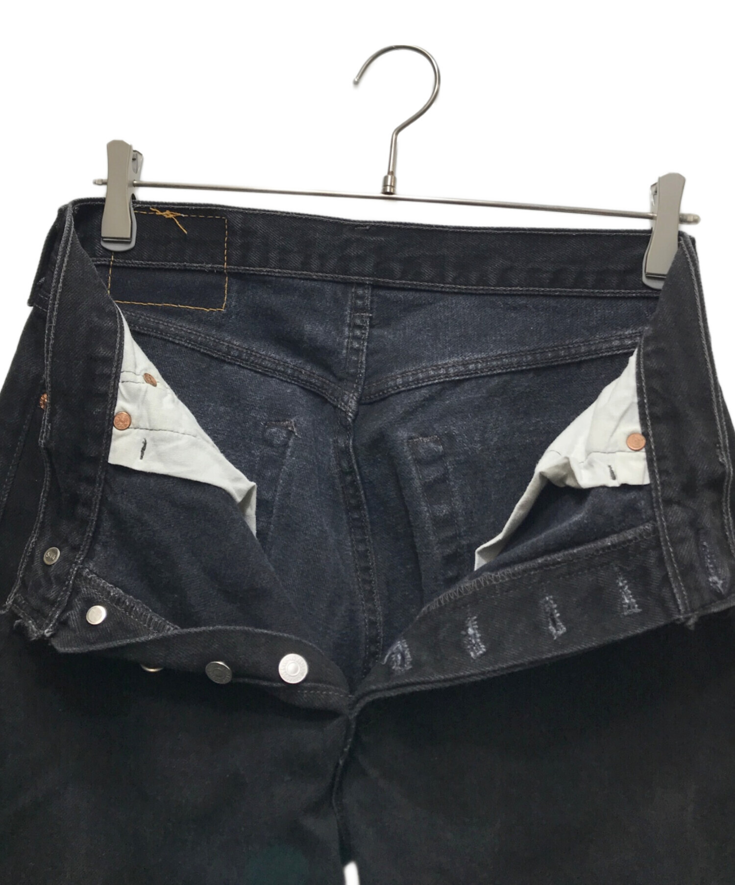 中古・古着通販】LEVI'S (リーバイス) 後染め501ブラックデニムパンツ