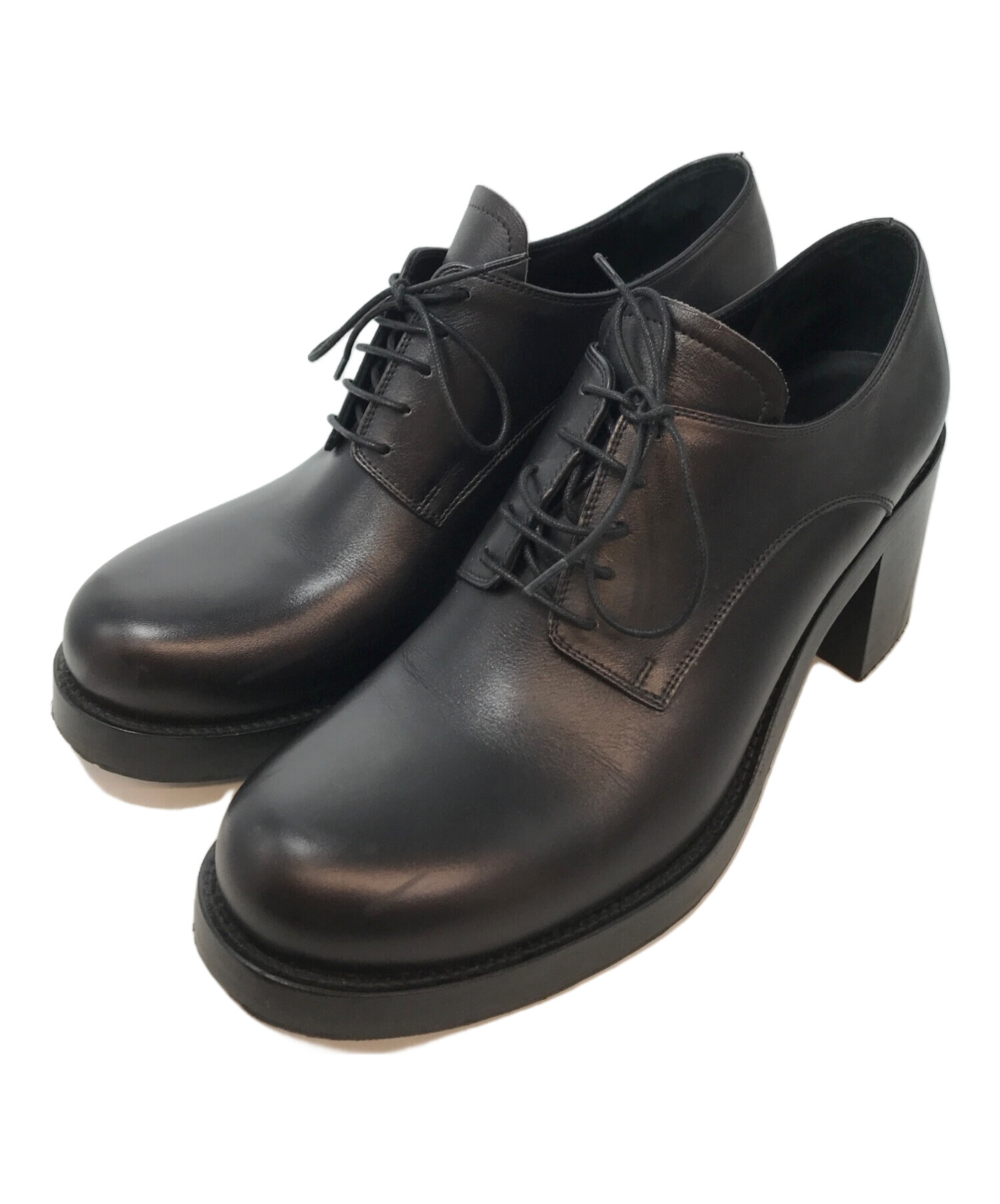 中古・古着通販】MIU MIU (ミュウミュウ) プレーントゥヒールレザー