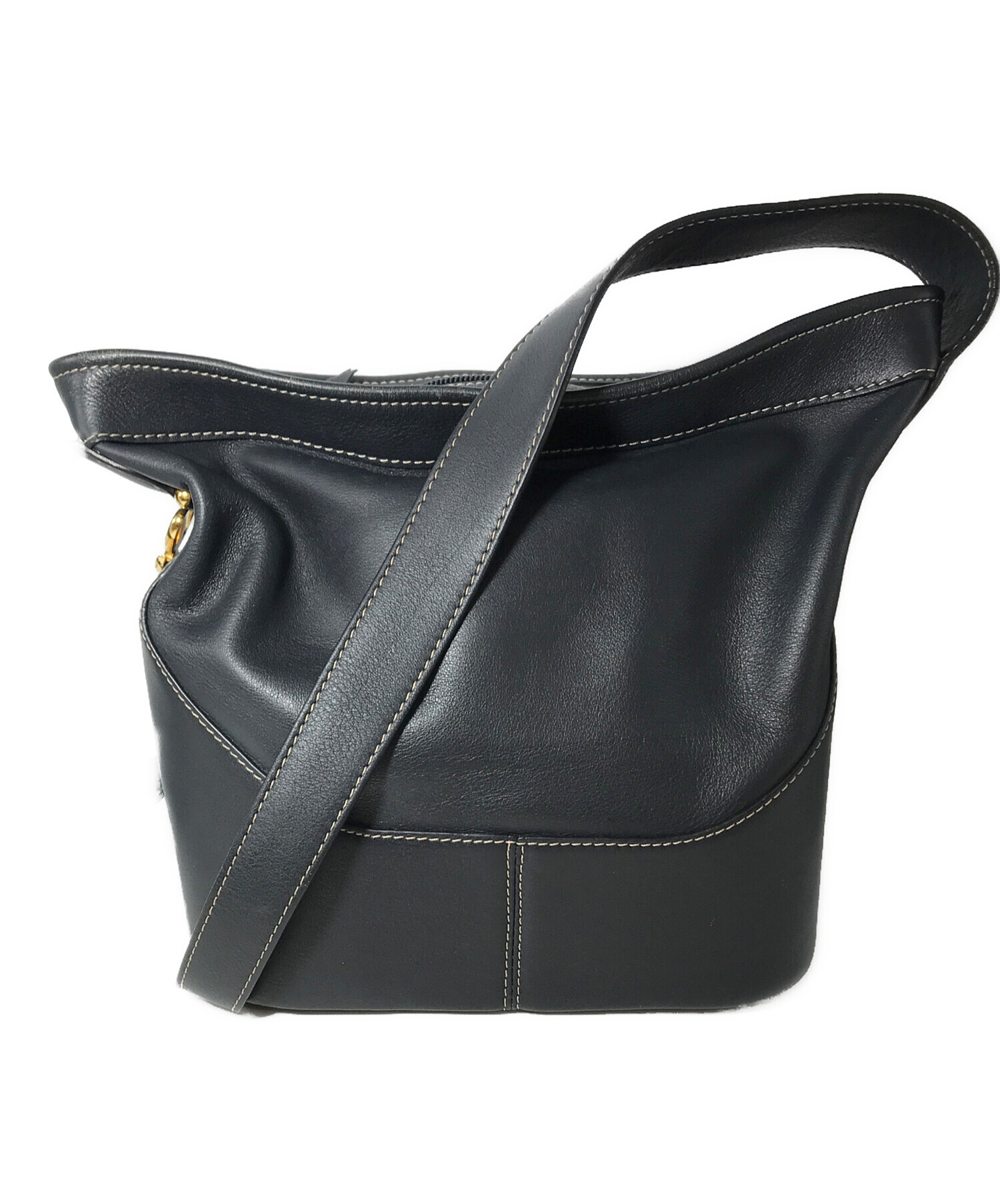 中古・古着通販】LOEWE (ロエベ) アントンショルダーバッグ ネイビー 