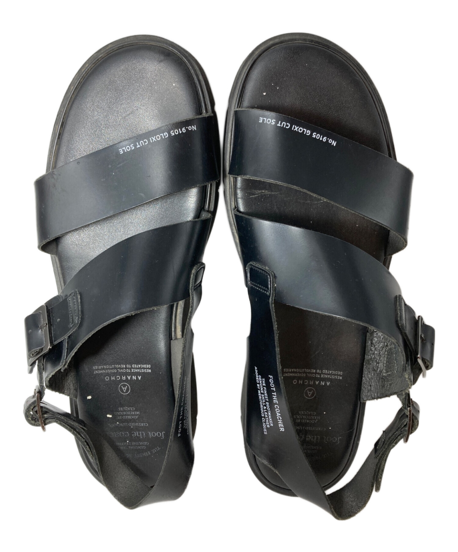foot the coacher フットザコーチャー サンダル 9 27cm 中古・古着通販】foot the coacher (フットザコーチャー) レザー