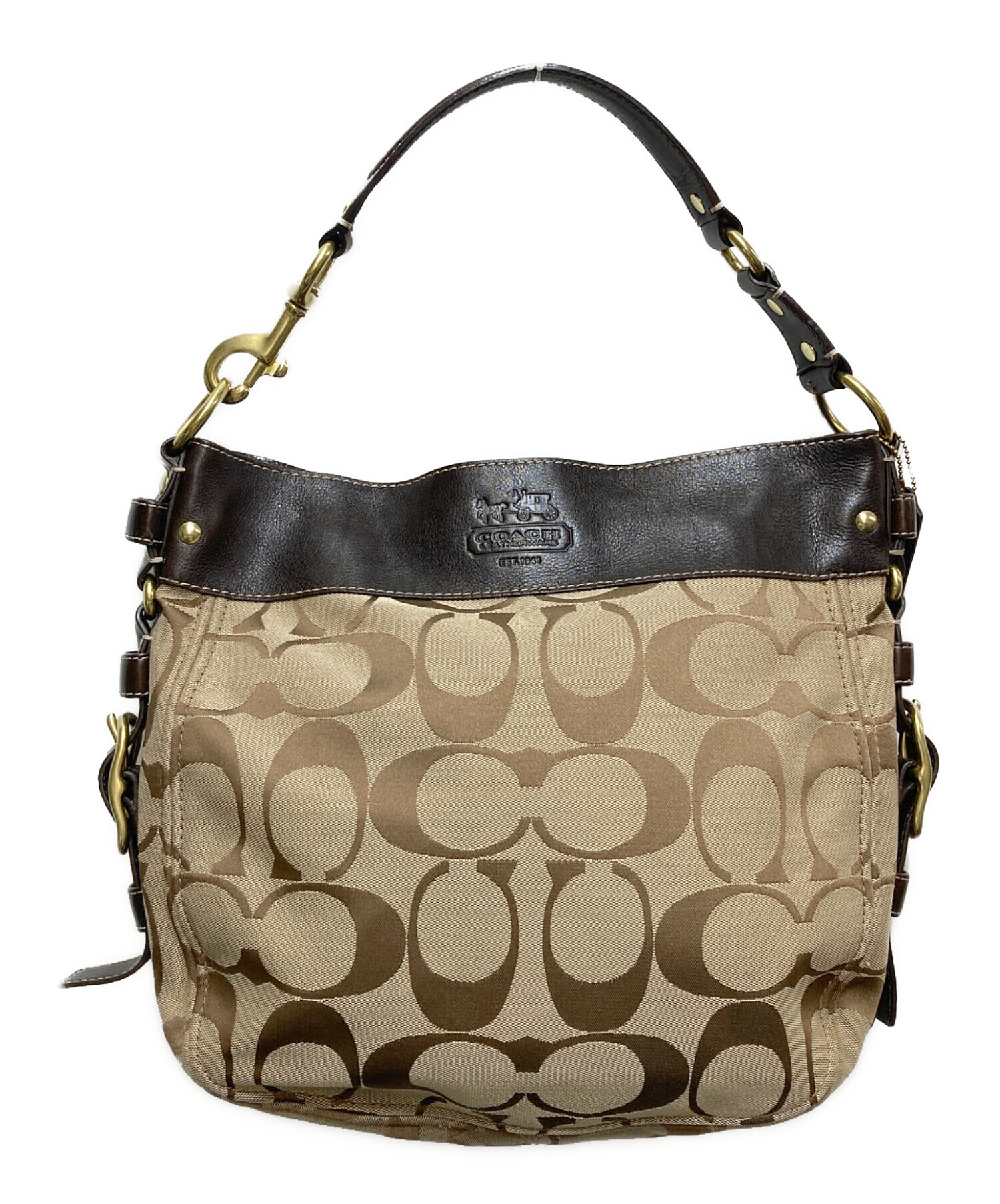 中古・古着通販】COACH (コーチ) シグネチャーワンショルダーバッグ