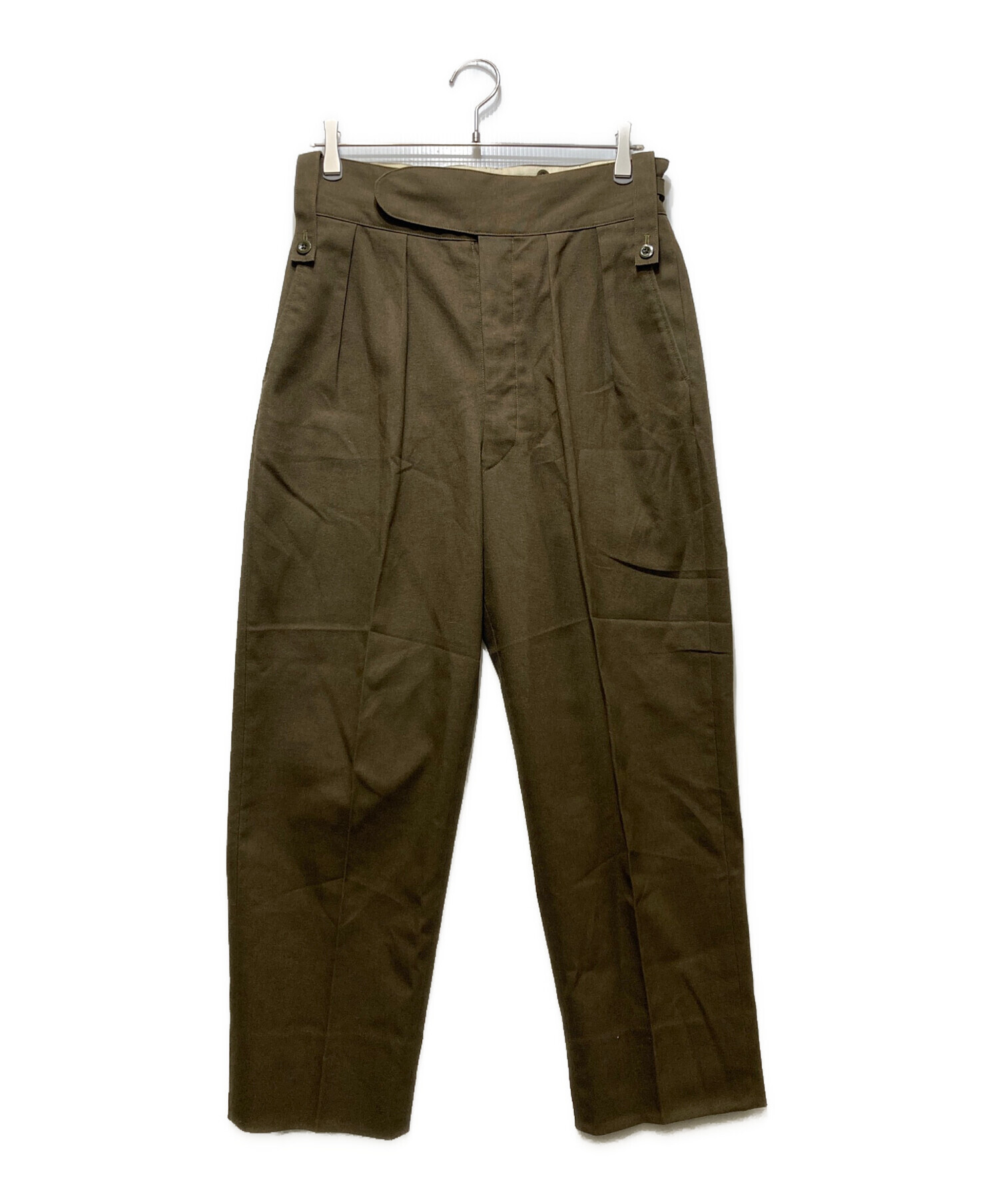 中古・古着通販】NEAT (ニート) HOPSACK BELTLESS 2タック トラウザー