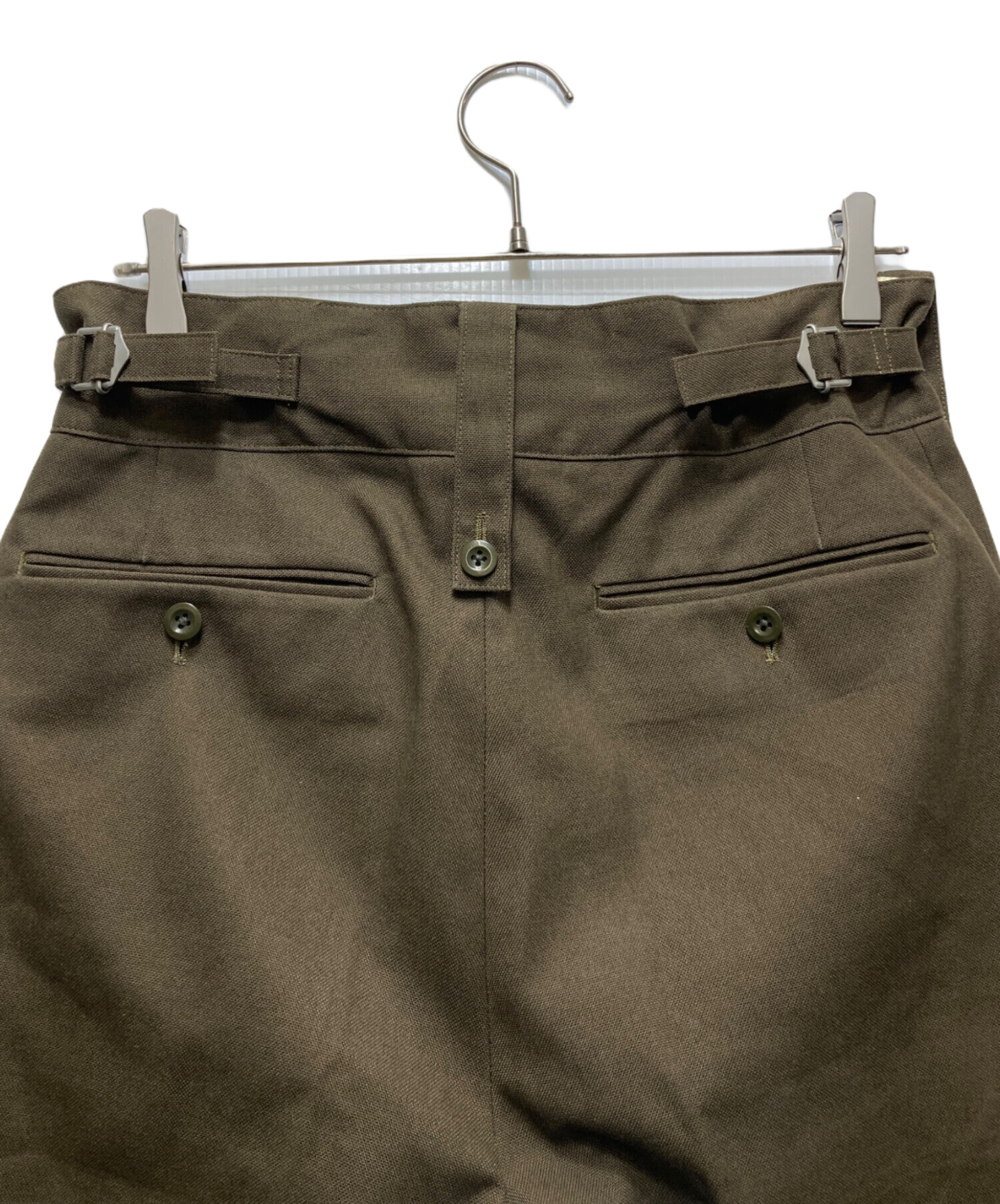 中古・古着通販】NEAT (ニート) HOPSACK BELTLESS 2タック トラウザー