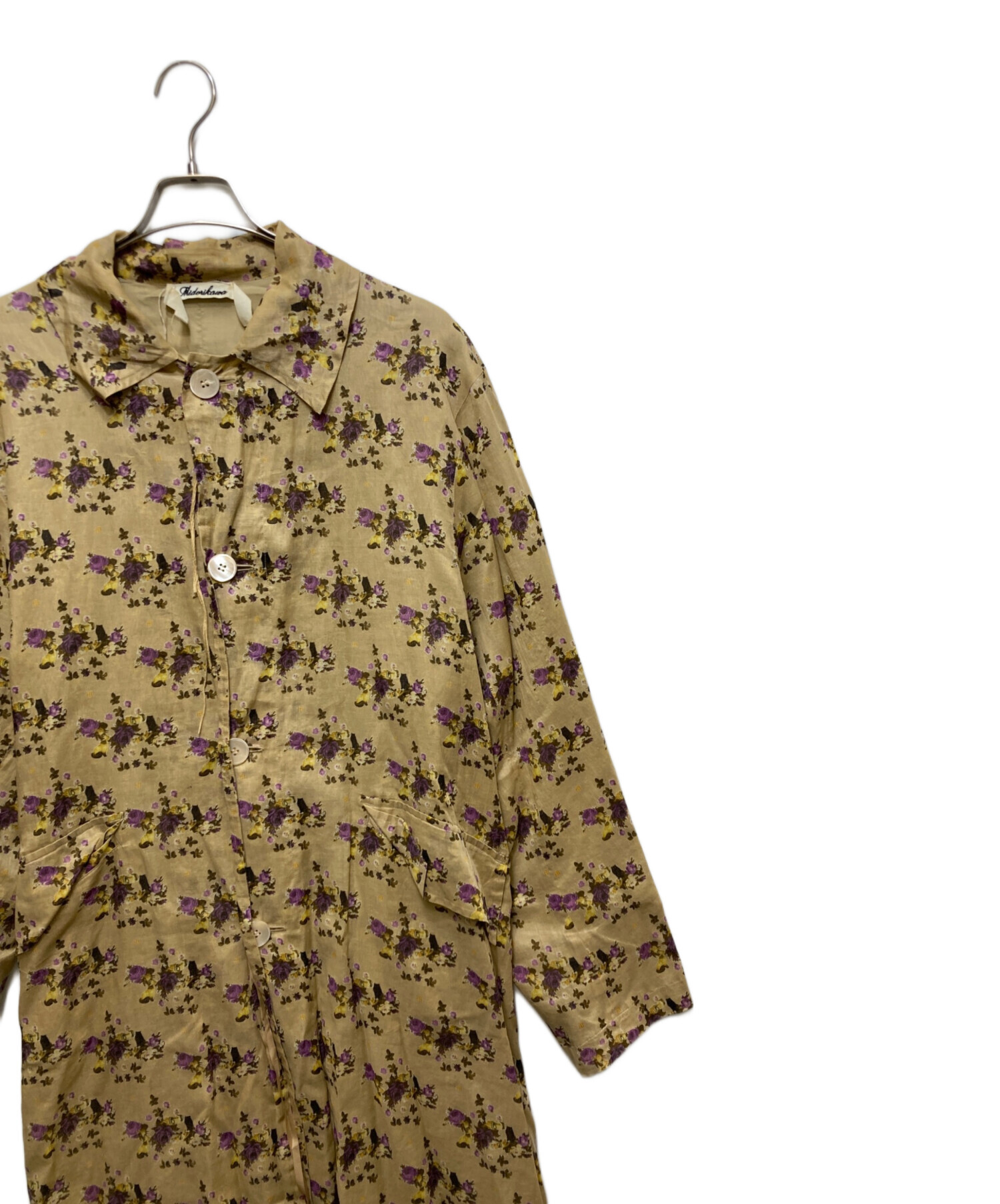 中古・古着通販】Midorikawa (ミドリカワ) 花柄ロングシャツコート