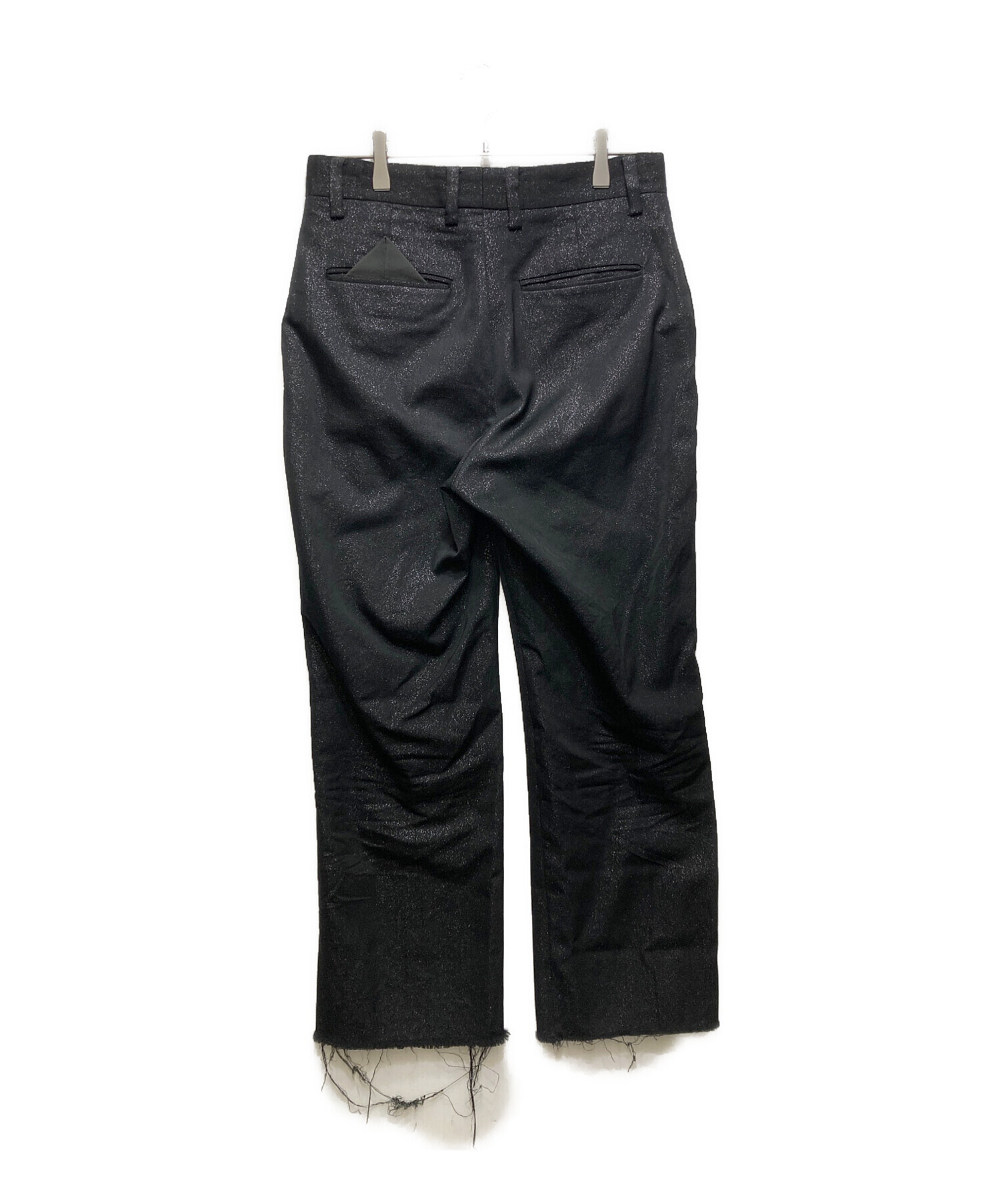 中古・古着通販】Midorikawa (ミドリカワ) ラメスラックス ブラック