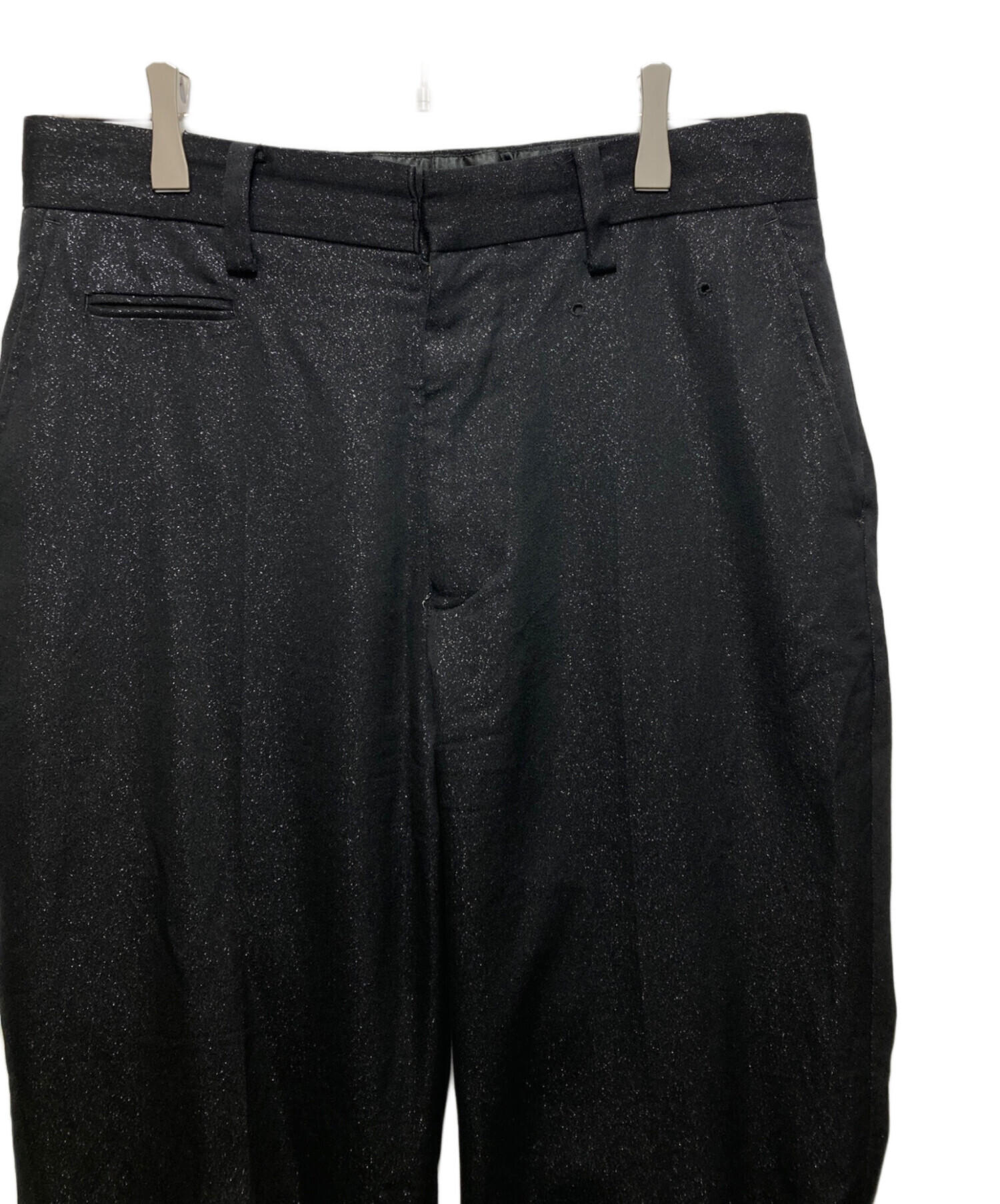 midorikawa.... ミドリカワ スラックス S 黒 【古着】【中古】 中古・古着通販】Midorikawa (ミドリカワ) ラメスラックス ブラック