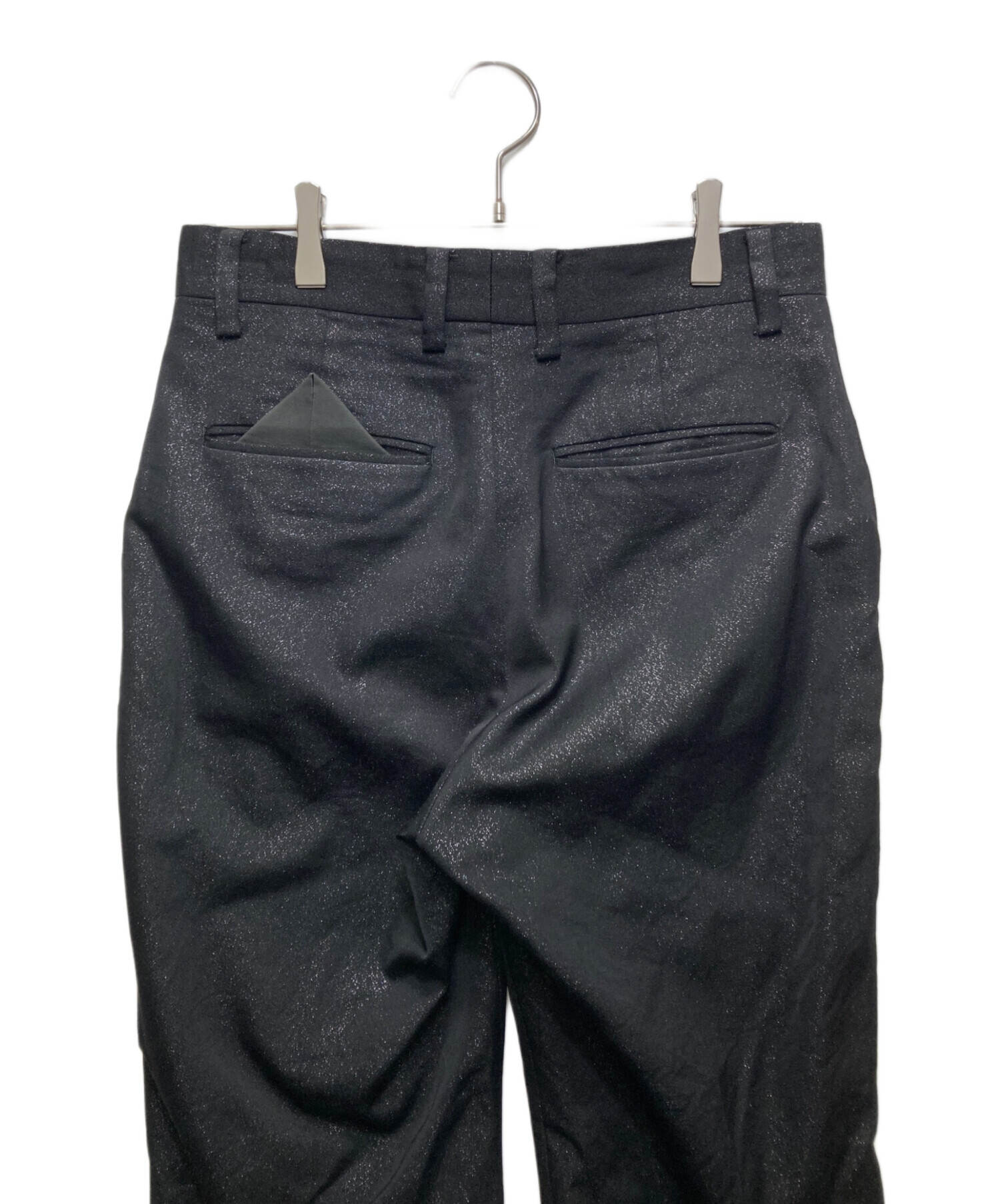 midorikawa.... ミドリカワ スラックス S 黒 【古着】【中古】 中古・古着通販】Midorikawa (ミドリカワ) ラメスラックス ブラック