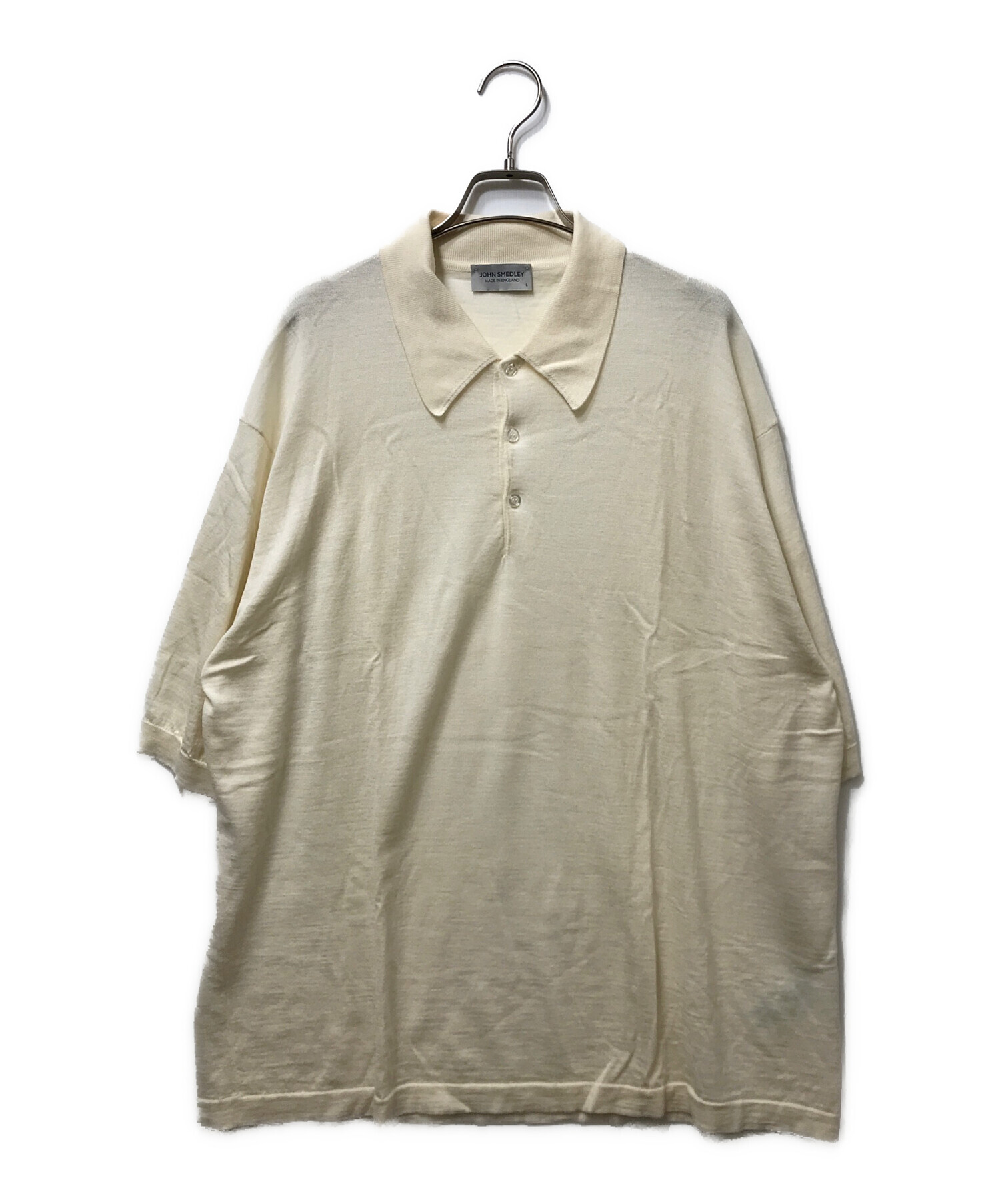 【JOHN SMEDLEY】 ジョンスメドレー ポロシャツ ベージュ Sサイズ 中古・古着通販】JOHN SMEDLEY (ジョンスメドレー) ウールニット
