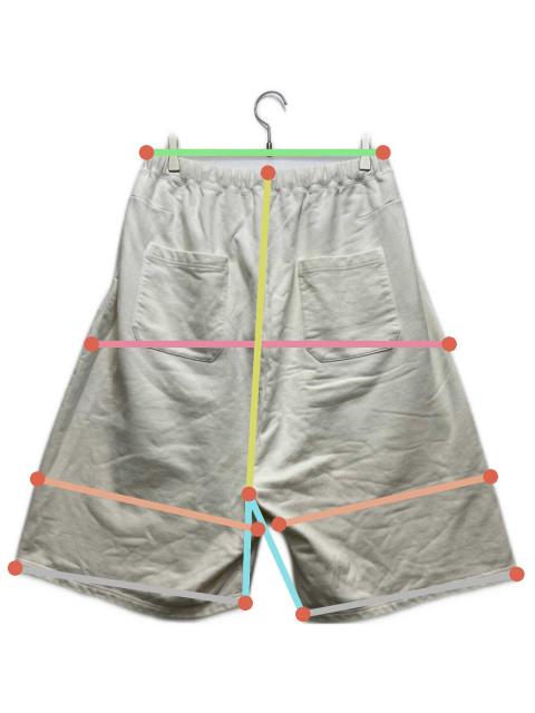 中古・古着通販】ANCELLM (アンセルム) 3/4 TUCK SWEAT SHORTS（タック