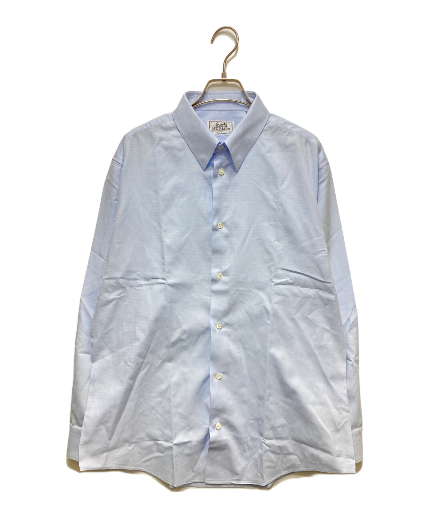 HERMES エルメス セリエボタンシャツ ブルー XXL 中古・古着通販】HERMES (エルメス) ドレスボタンダウンシャツ