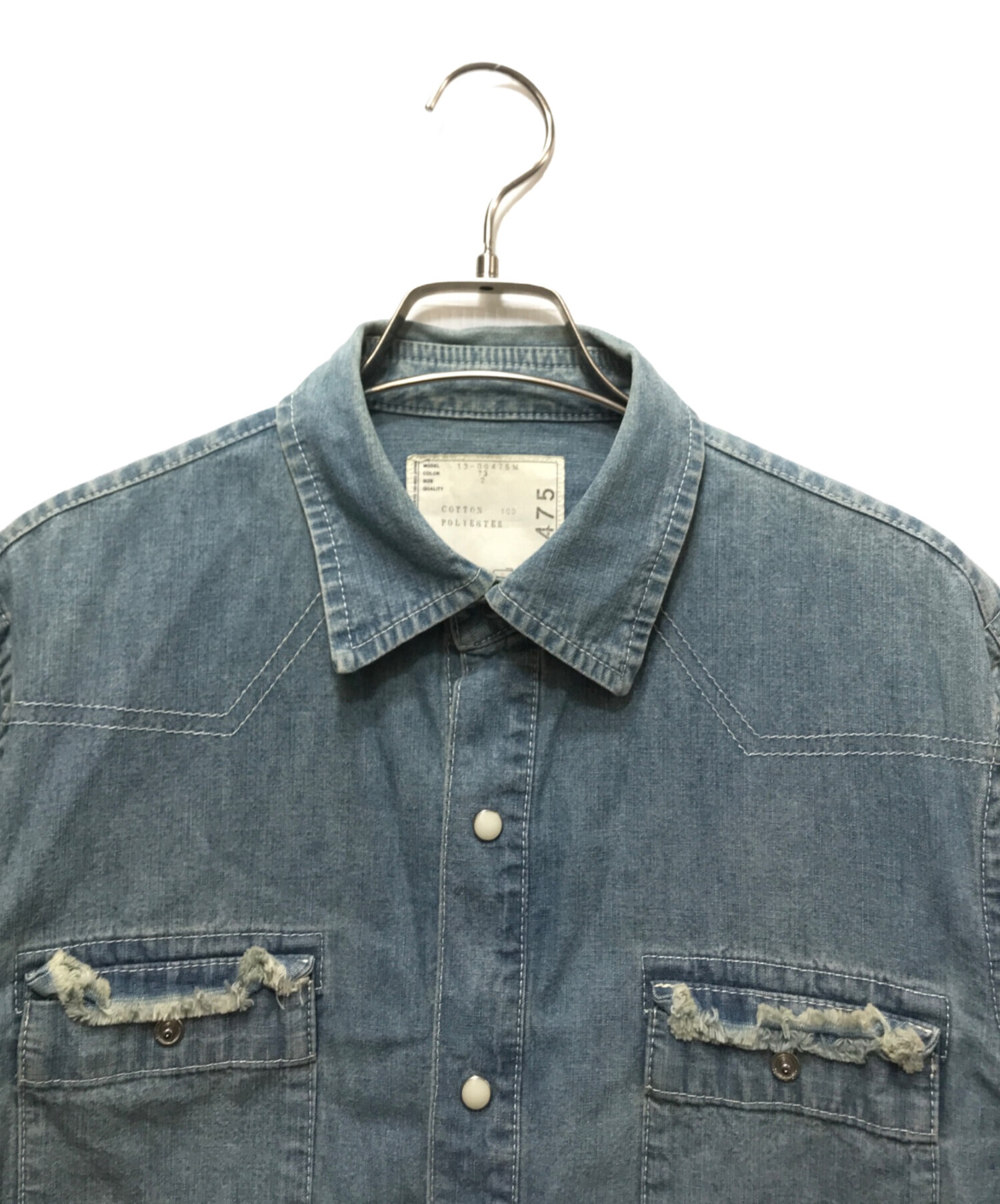 sacai サカイ デニムシャツ ウエスタン装飾 20SS M相当 中古・古着通販】sacai (サカイ) デニムウエスタンシャツ インディゴ