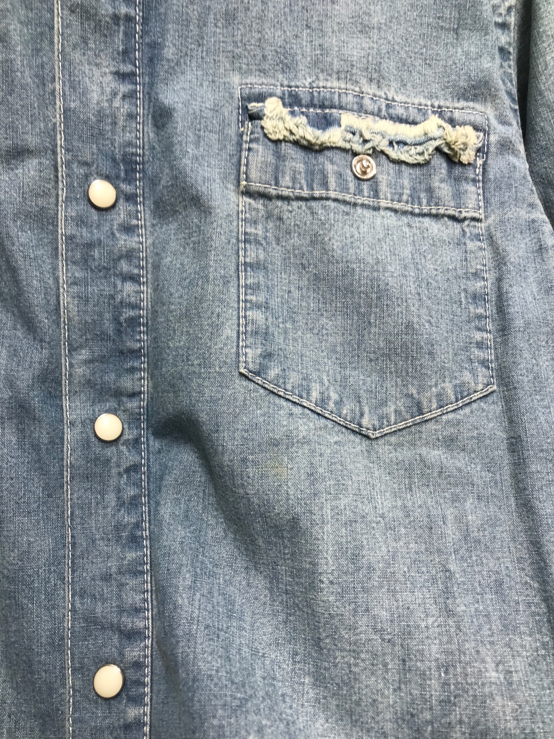 中古・古着通販】sacai (サカイ) デニムウエスタンシャツ インディゴ