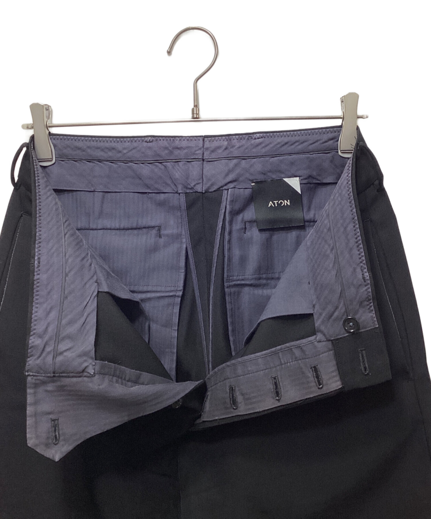 中古・古着通販】ATON (エイトン) BACK SATIN BASIC PANTS（バック