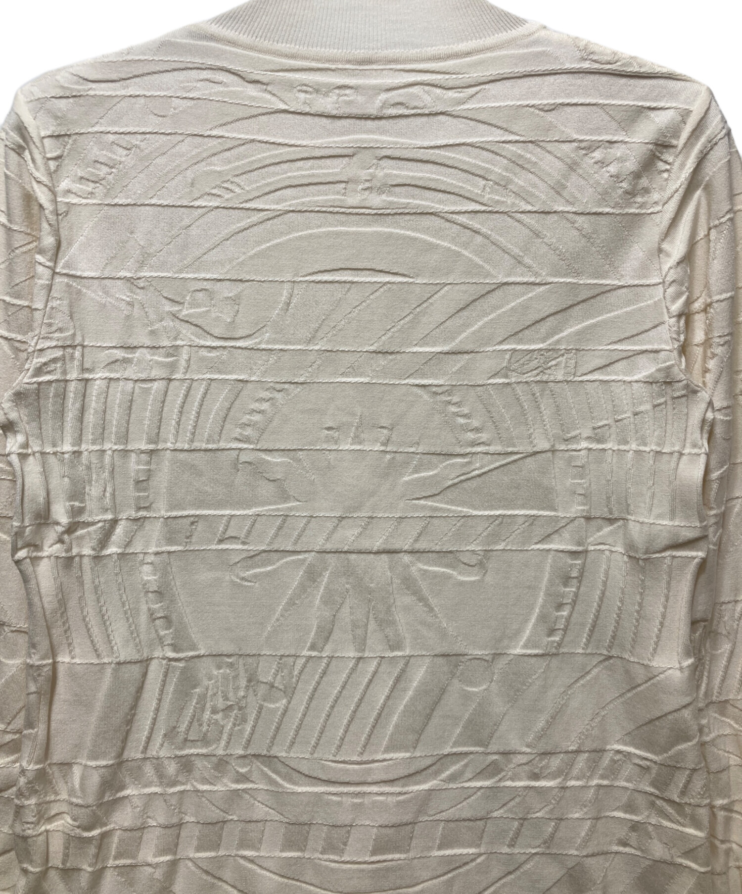 中古・古着通販】HERMES (エルメス) シルク混 ジャガード クルーネック