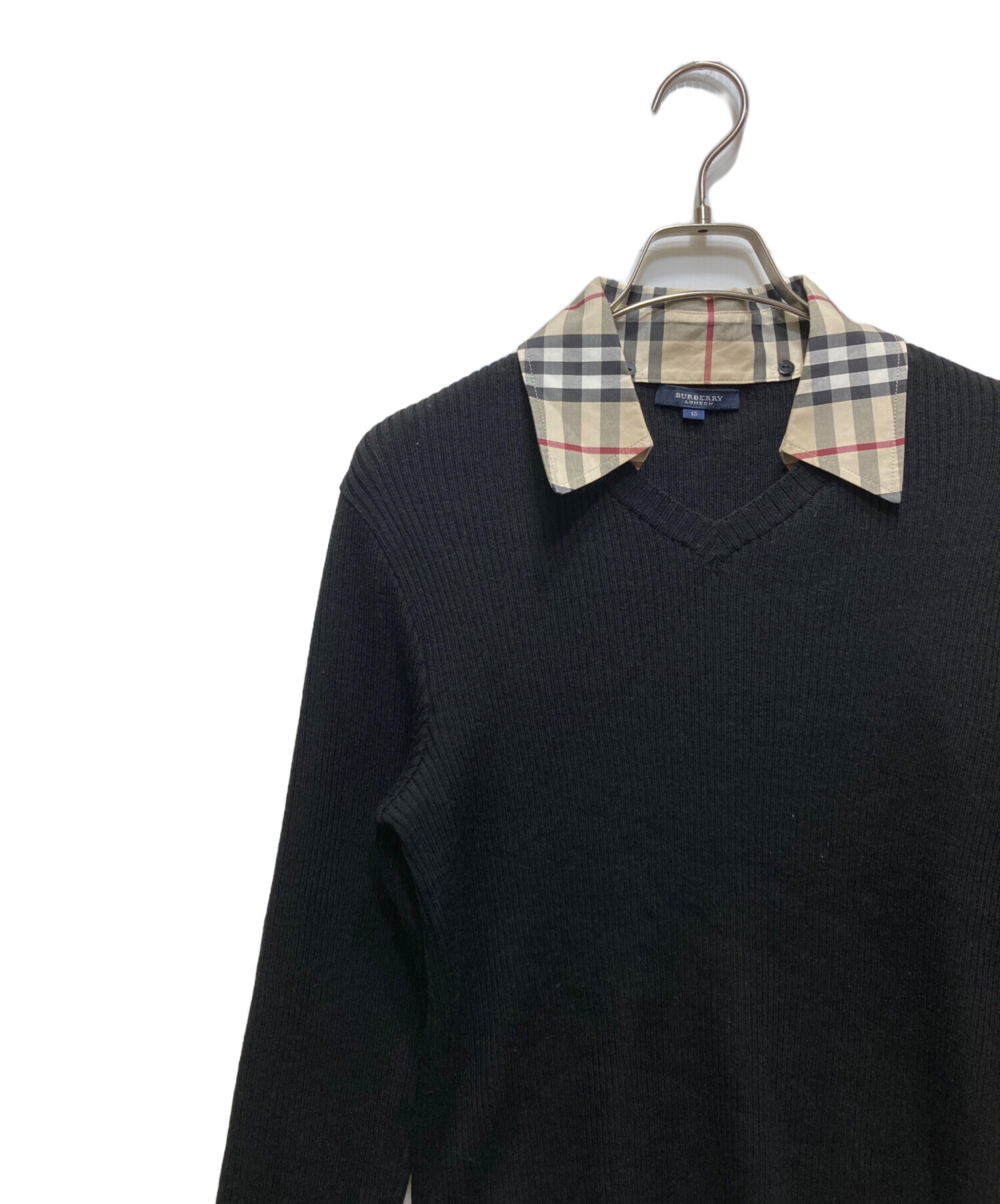 新品タグ付　BURBERRY BRIT　カットソー　L ノバチェック　黒 新品タグ付 BURBERRY BRIT カットソー L ノバチェック 黒 極美品 希少L