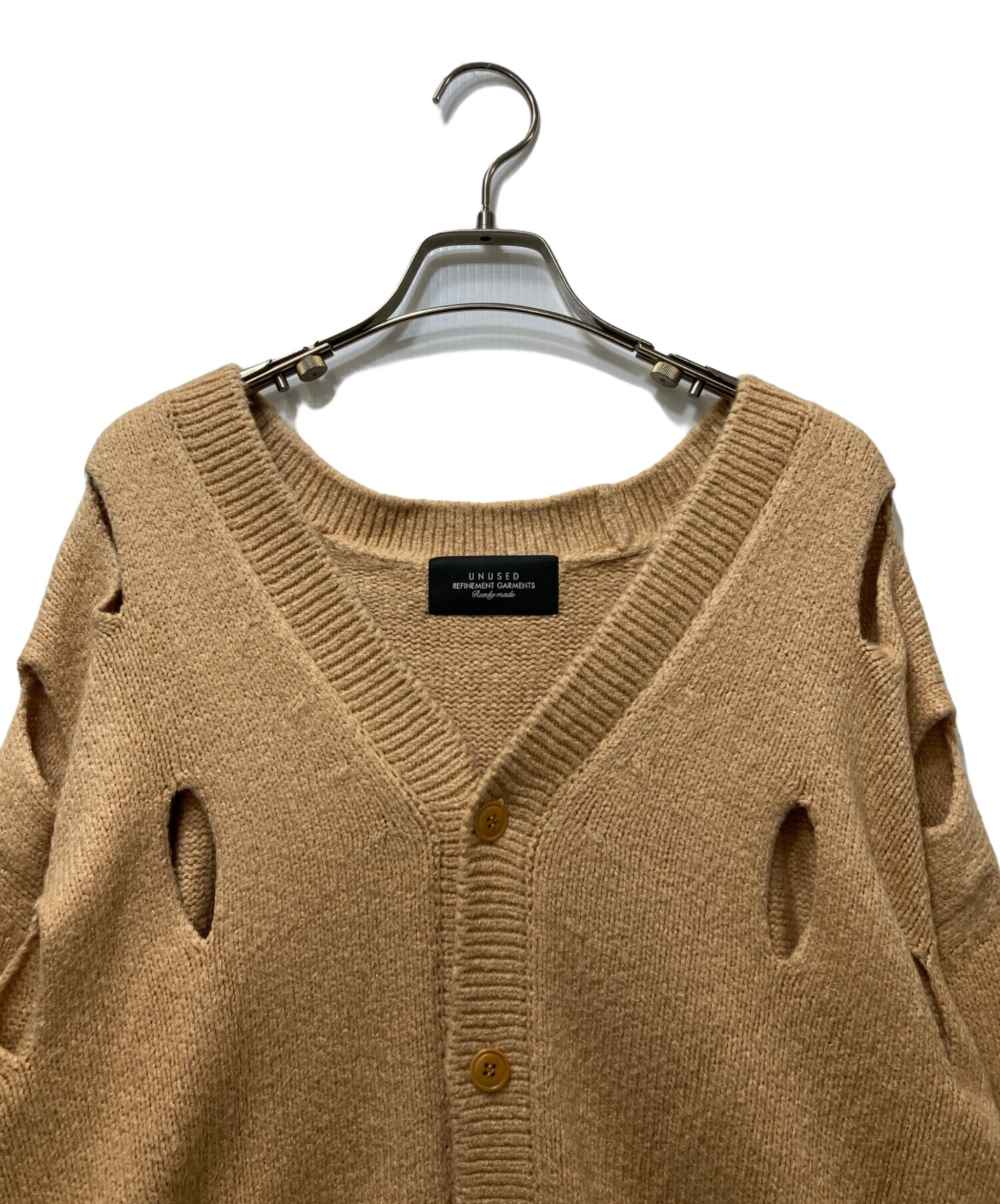 中古・古着通販】UNUSED (アンユーズド) 5G holed cardigan ブラウン