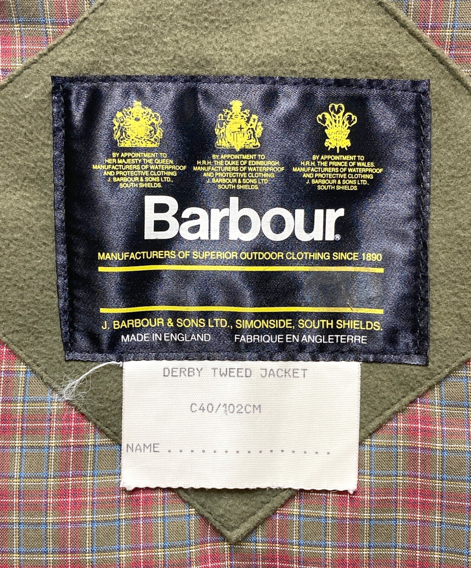 中古・古着通販】Barbour 90's DERBY TWEED JACKET（90年代 ダービー