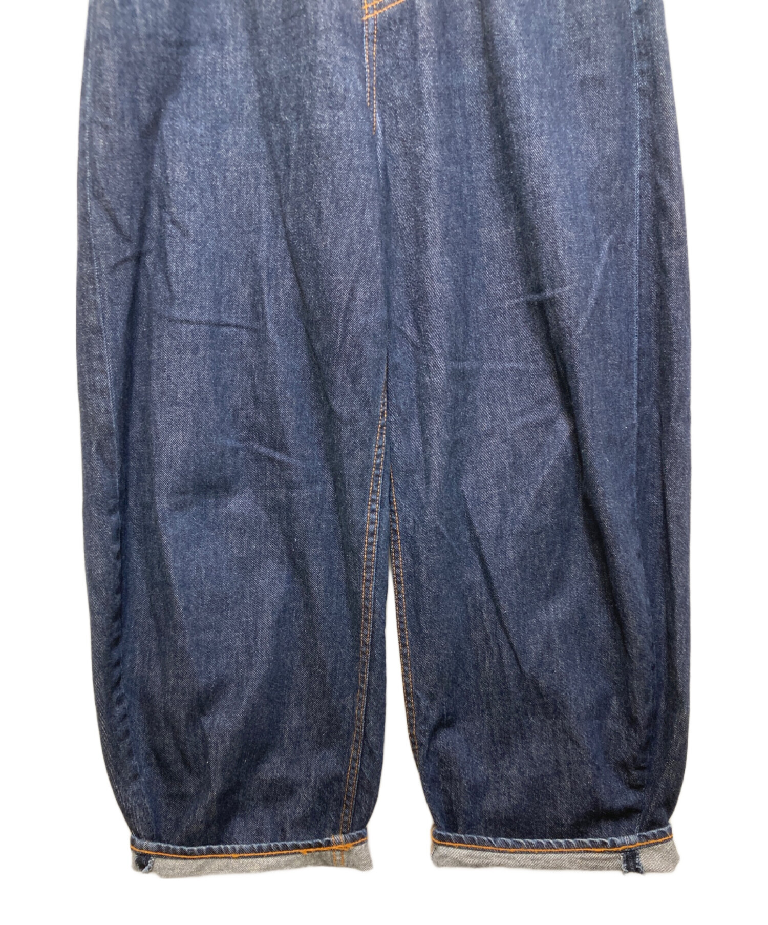 美品✨️nagonstans ナゴンスタンス curve denim インディゴ 中古・古着通販】nagonstans (ナゴンスタンス) curve denim trousers