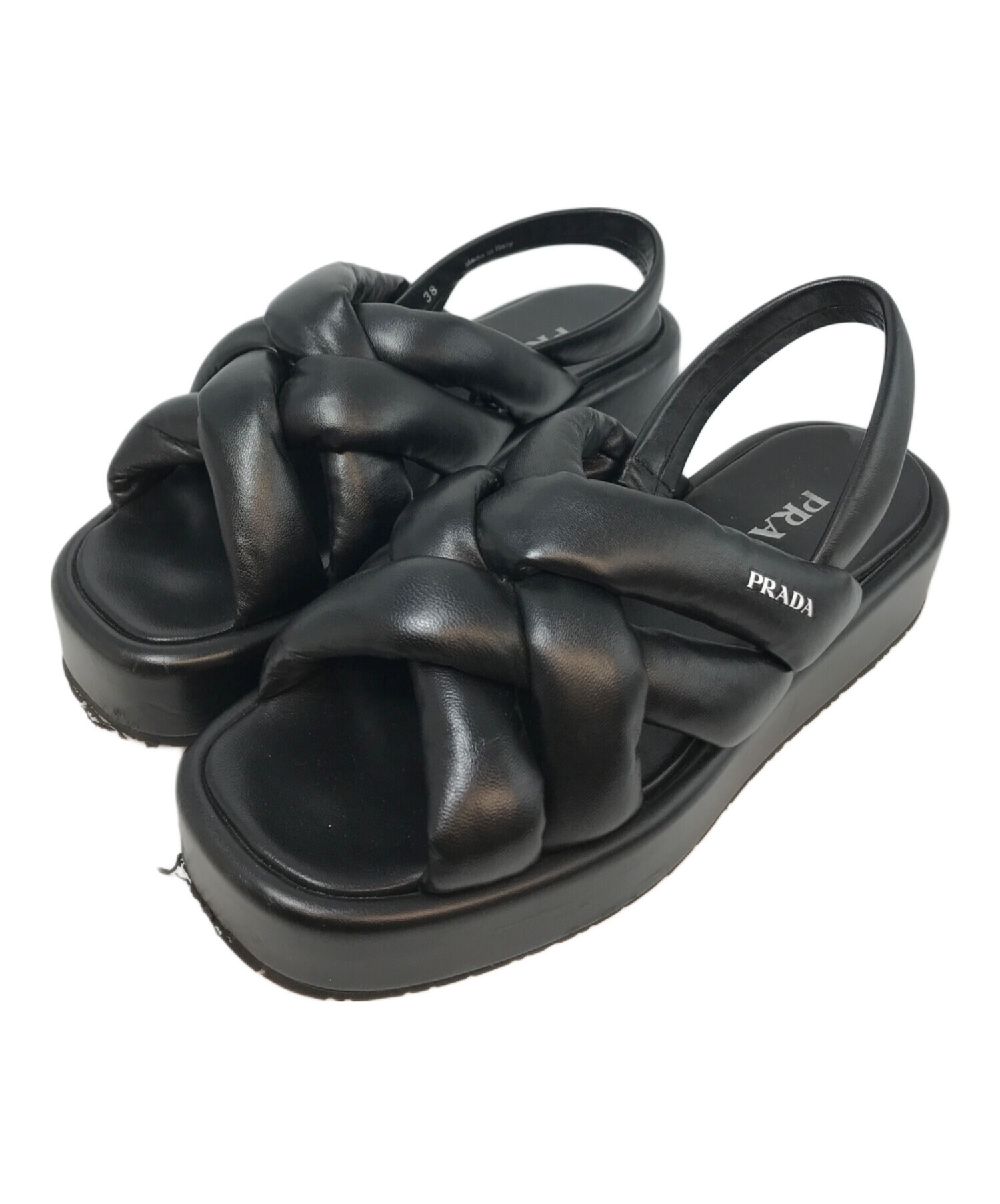 中古・古着通販】PRADA (プラダ) ナッパレザープラットフォーム