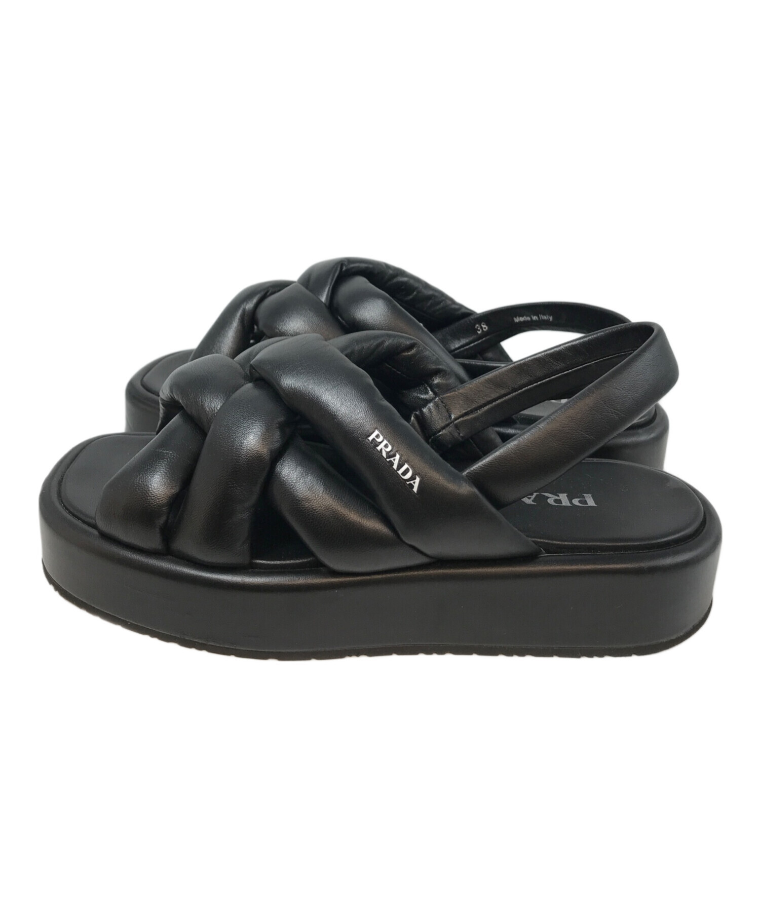 中古・古着通販】PRADA (プラダ) ナッパレザープラットフォーム