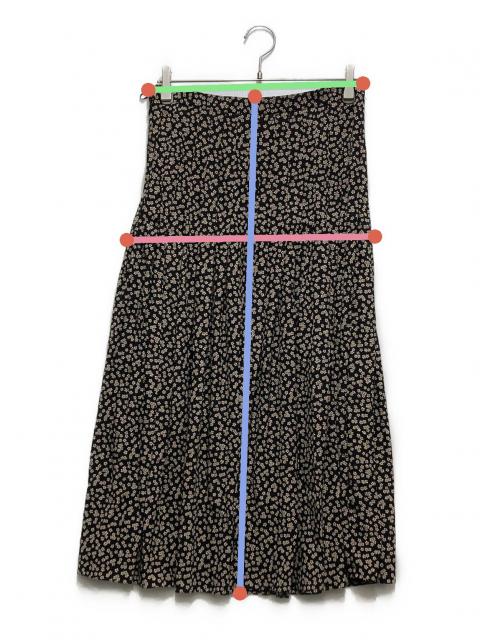 中古・古着通販】CELINE (セリーヌ) 花柄シルク ミディ プリーツ