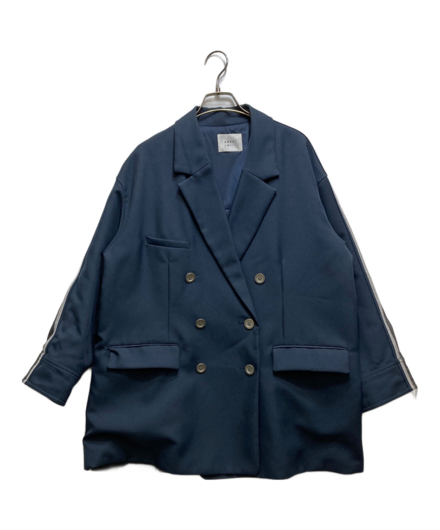 中古・古着通販】AMERI (アメリ) BACK DENIM DETAIL BLAZER ネイビー