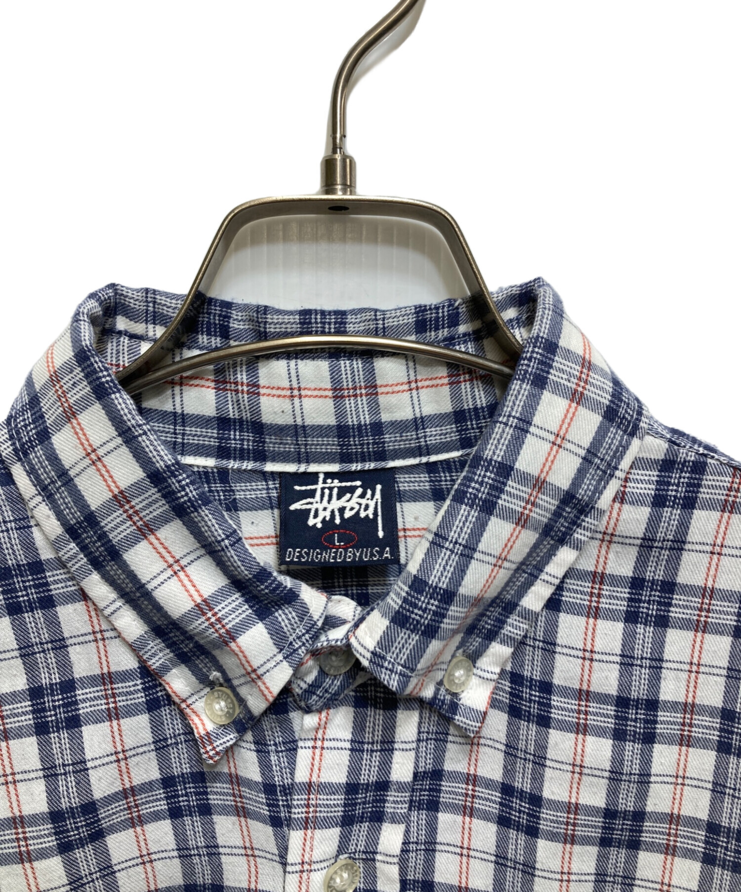 中古・古着通販】stussy (ステューシー) チェック柄ボタンダウンシャツ