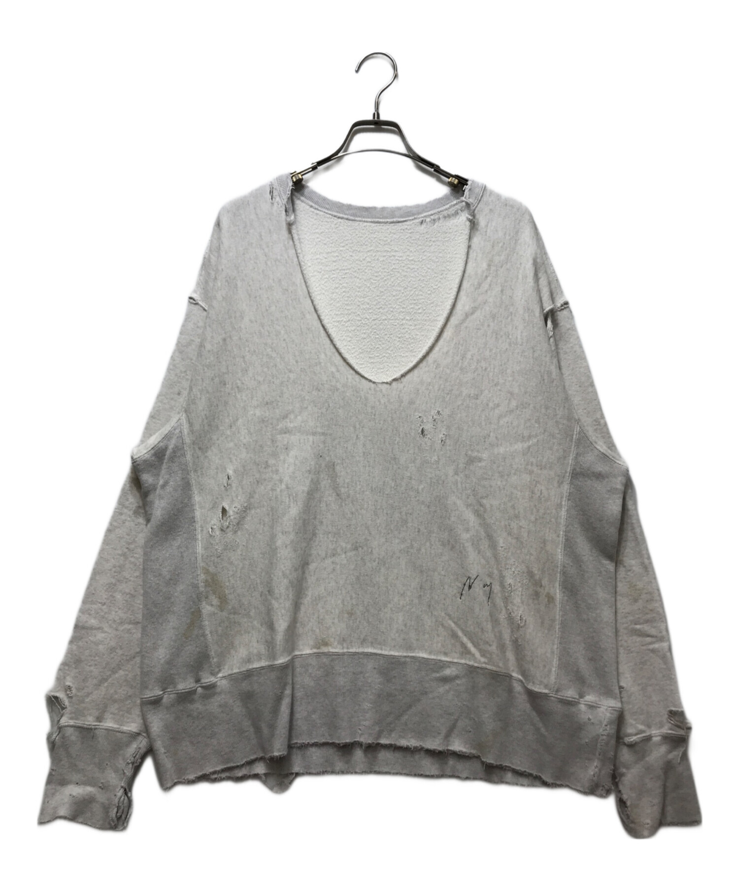 中古・古着通販】ANCELLM (アンセルム) CRASH CREWNECK SWEAT SHIRT