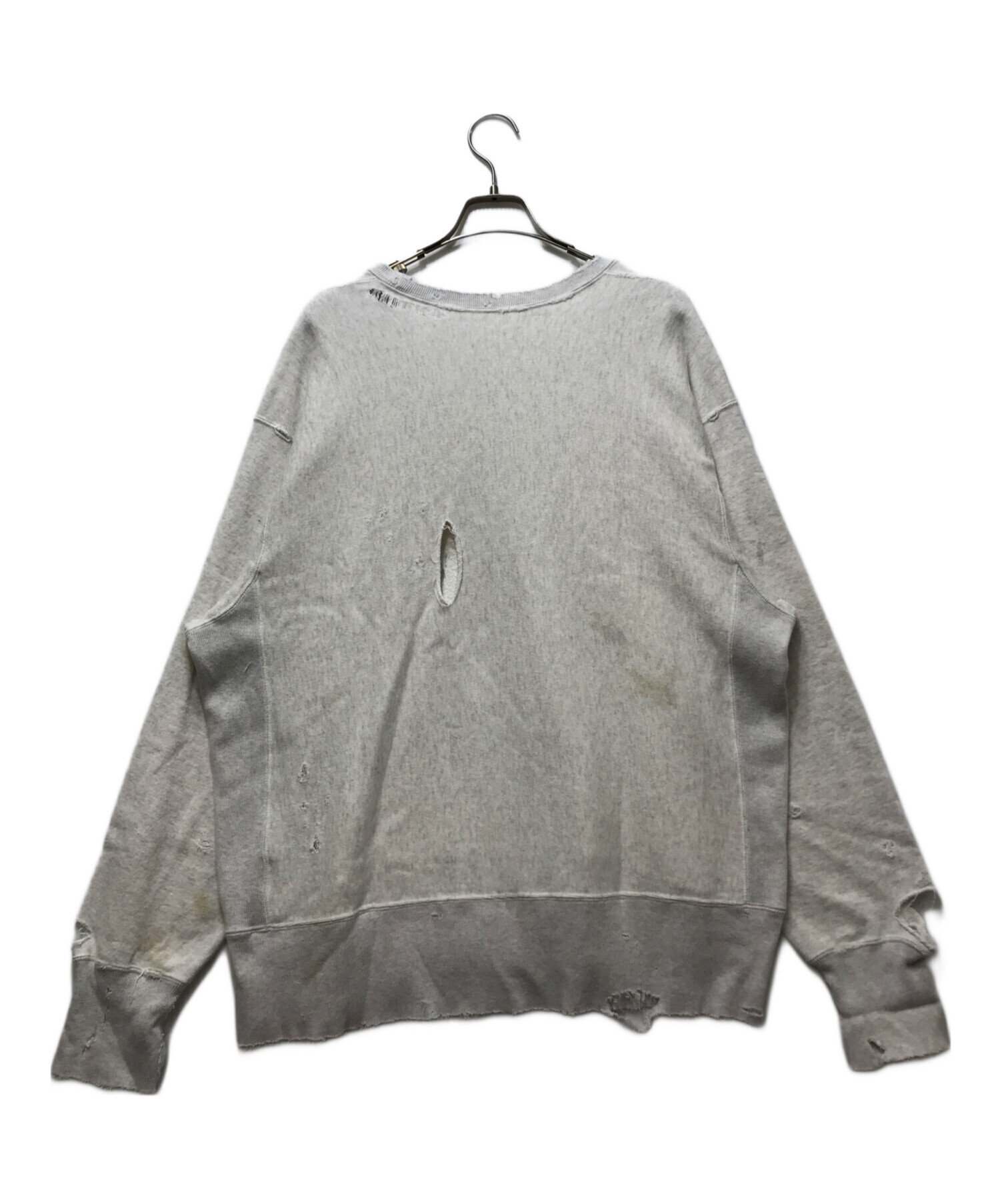 中古・古着通販】ANCELLM (アンセルム) CRASH CREWNECK SWEAT SHIRT