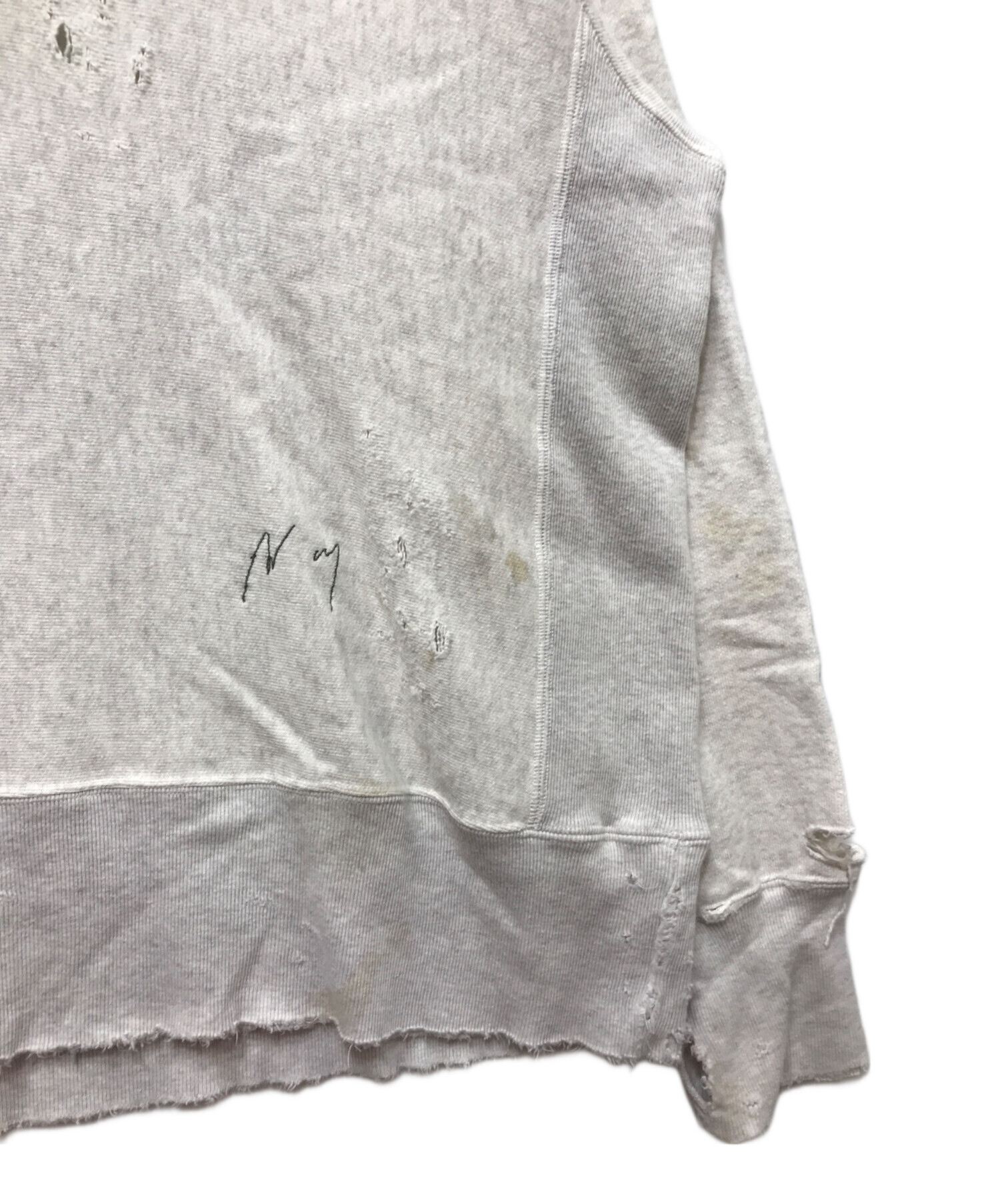 中古・古着通販】ANCELLM (アンセルム) CRASH CREWNECK SWEAT SHIRT