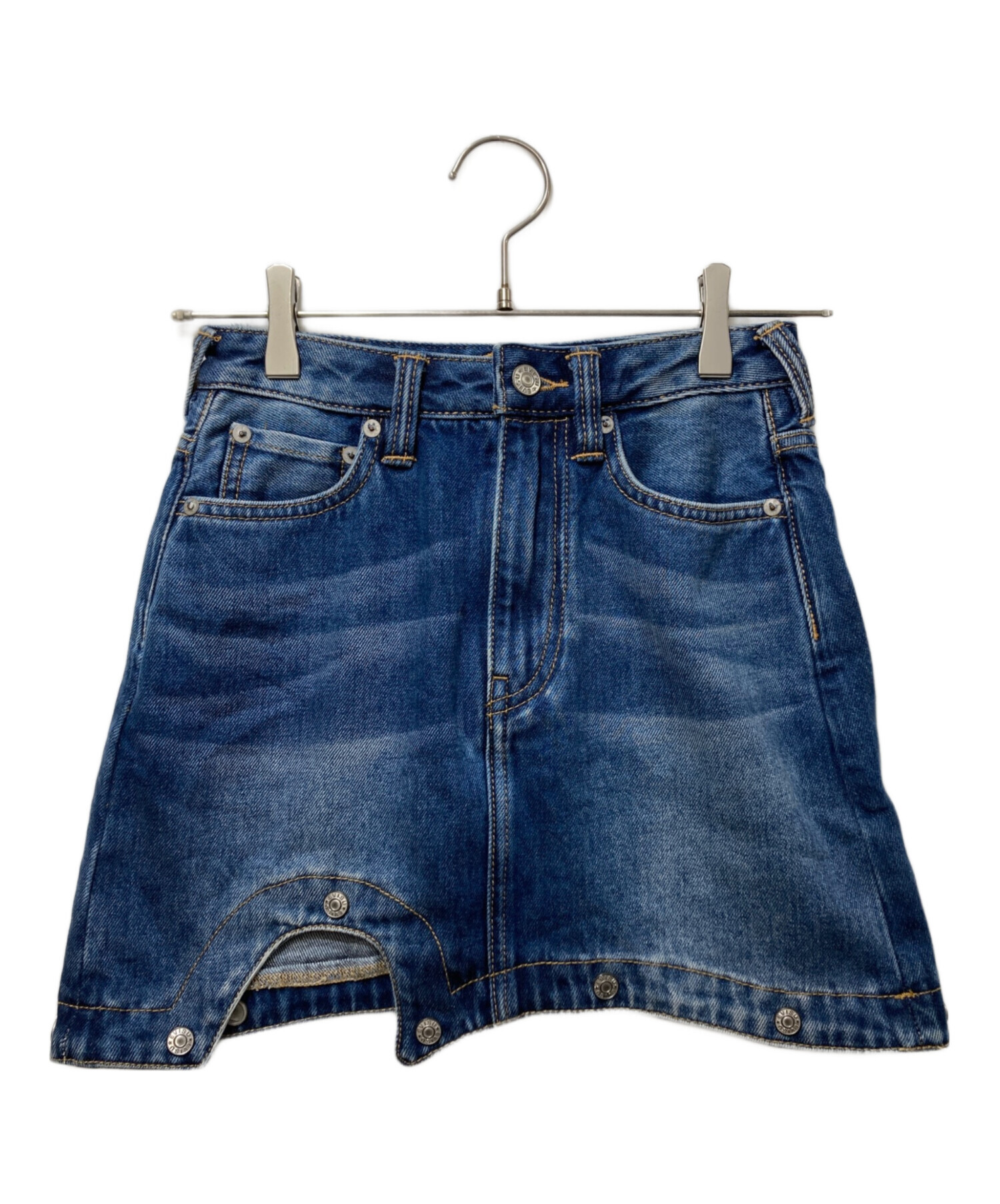 evisu エヴィス ダークデニム タイトスカート 中古・古着通販】EVISU (エヴィス) 2wayロゴプリント ファッション