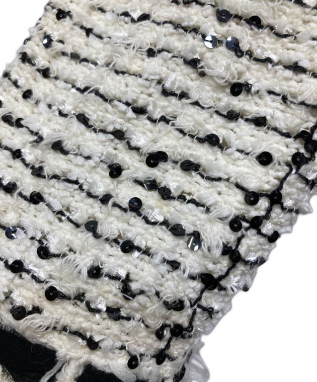 中古・古着通販】CHANEL (シャネル) シルク混ツイード ノーカラー