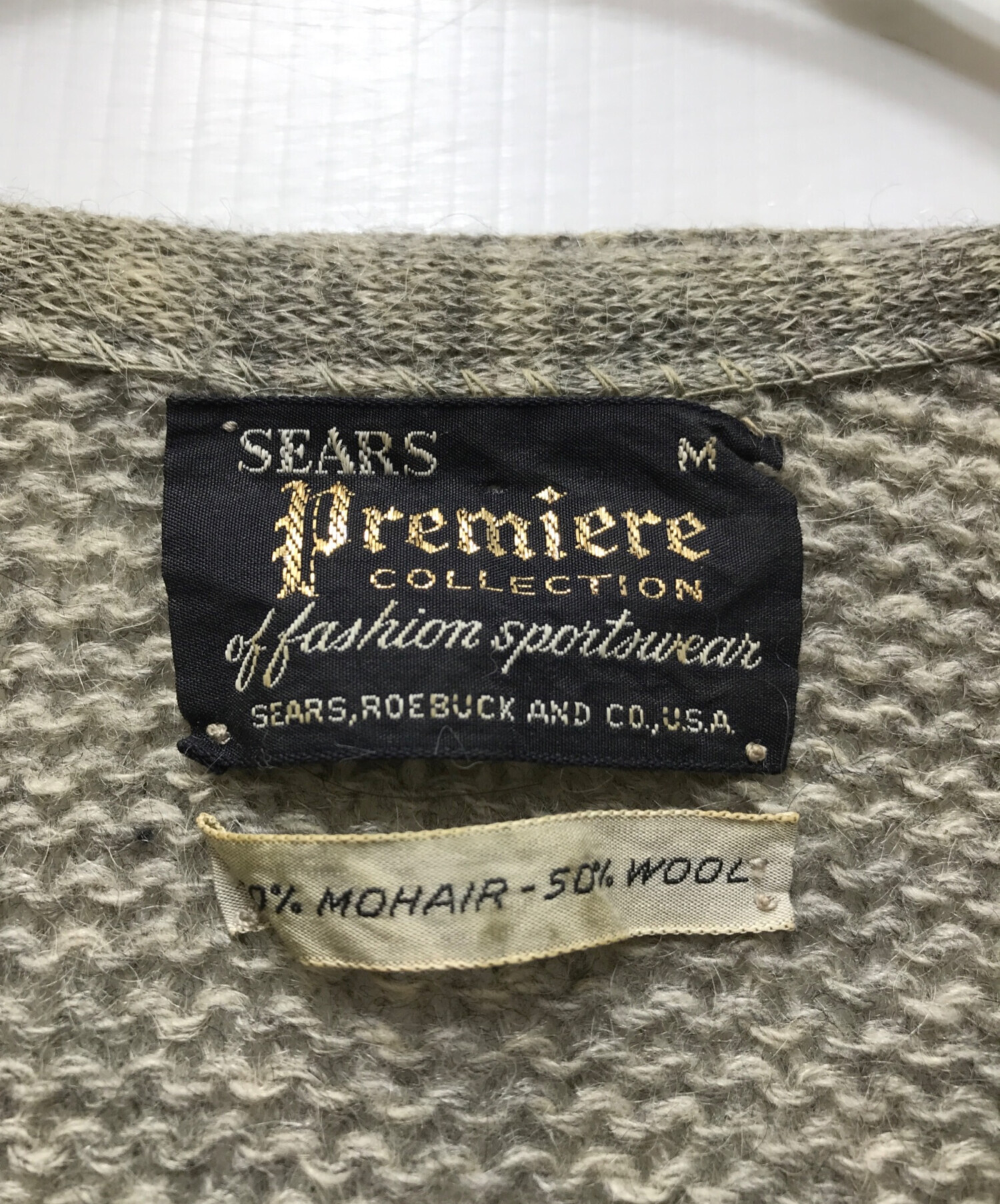 中古・古着通販】Sears (シアーズ) Vネックモヘア×ウールニット 70's