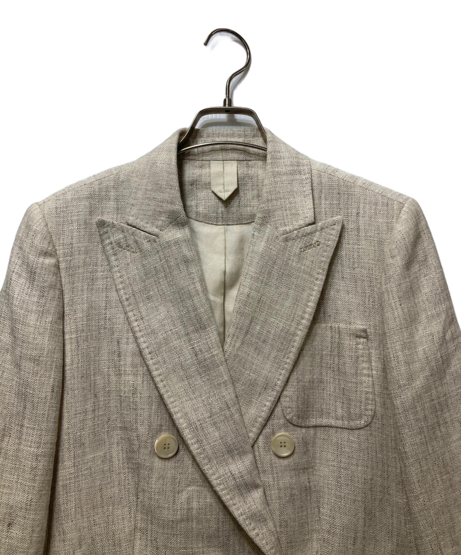 マックスマーラ｜リネンジャケット ストライプ テーラード イタリア製 42 中古・古着通販】MaxMara (マックスマーラ) シルクリネン ダブル