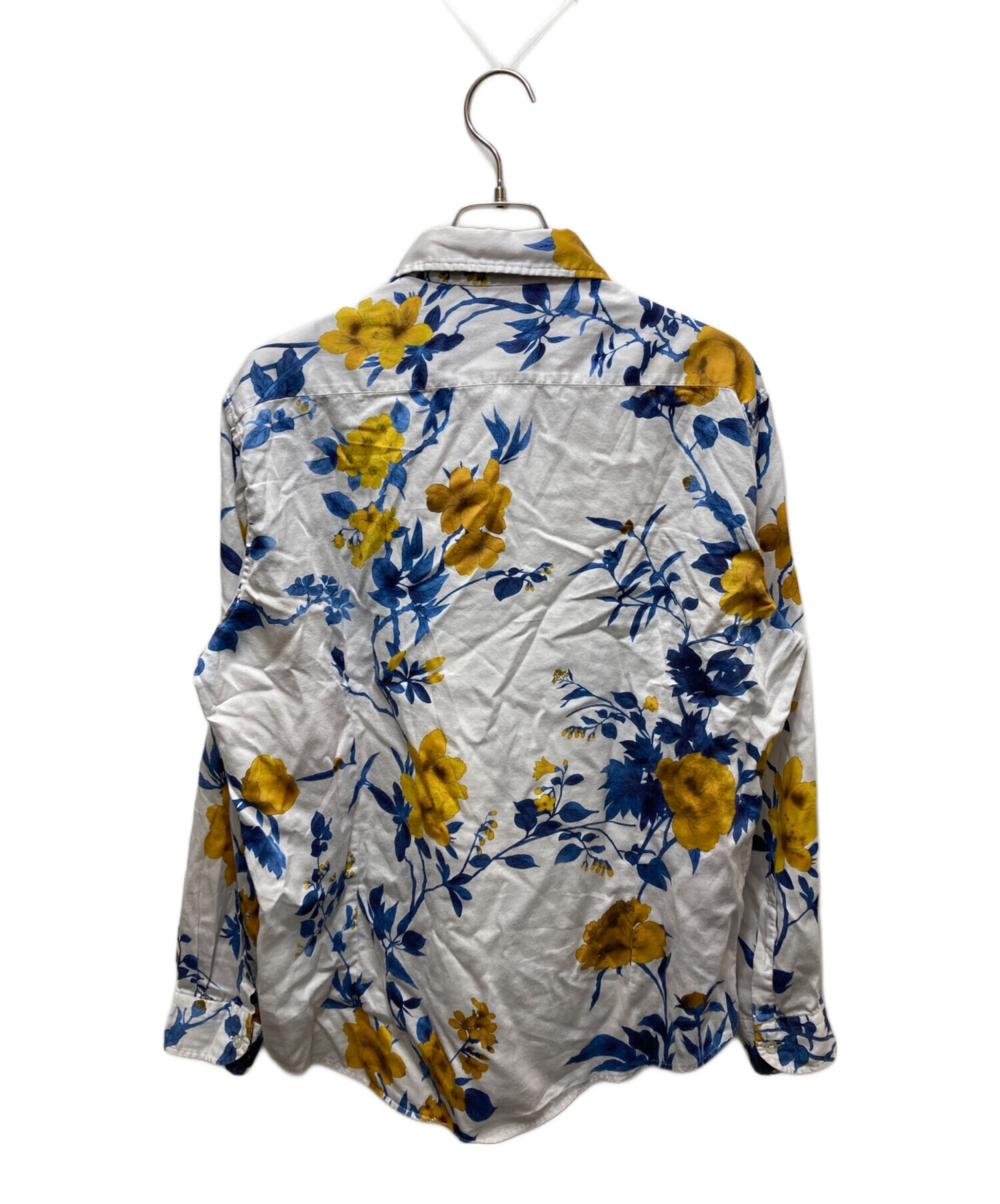 ★美品★近年/ETRO★エトロ花柄長袖シャツブラウス★44★白★綿ローン 中古・古着通販】ETRO (エトロ) 花柄シャツ ホワイト サイズ:XL