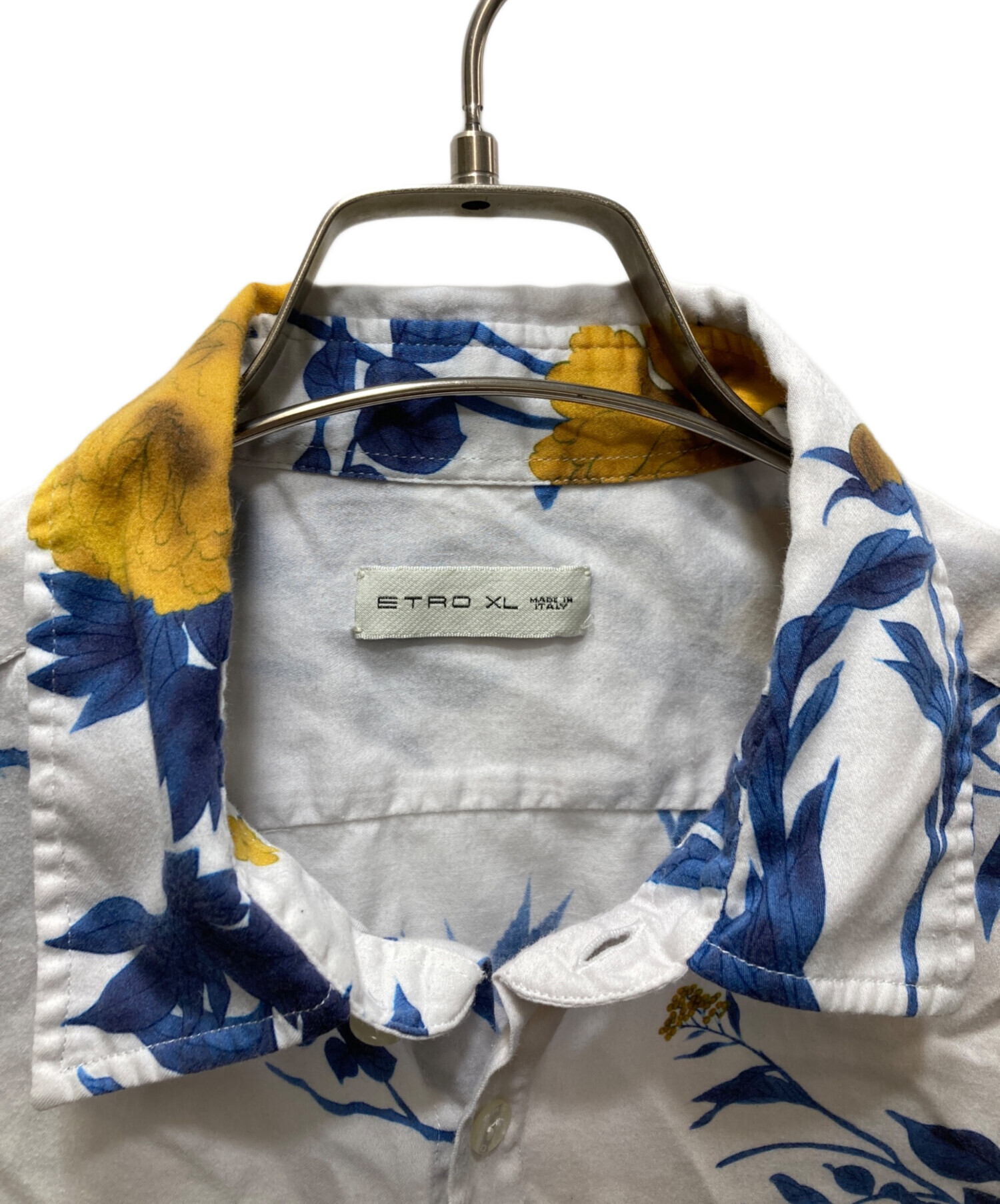 中古・古着通販】ETRO (エトロ) 花柄シャツ ホワイト サイズ:XL