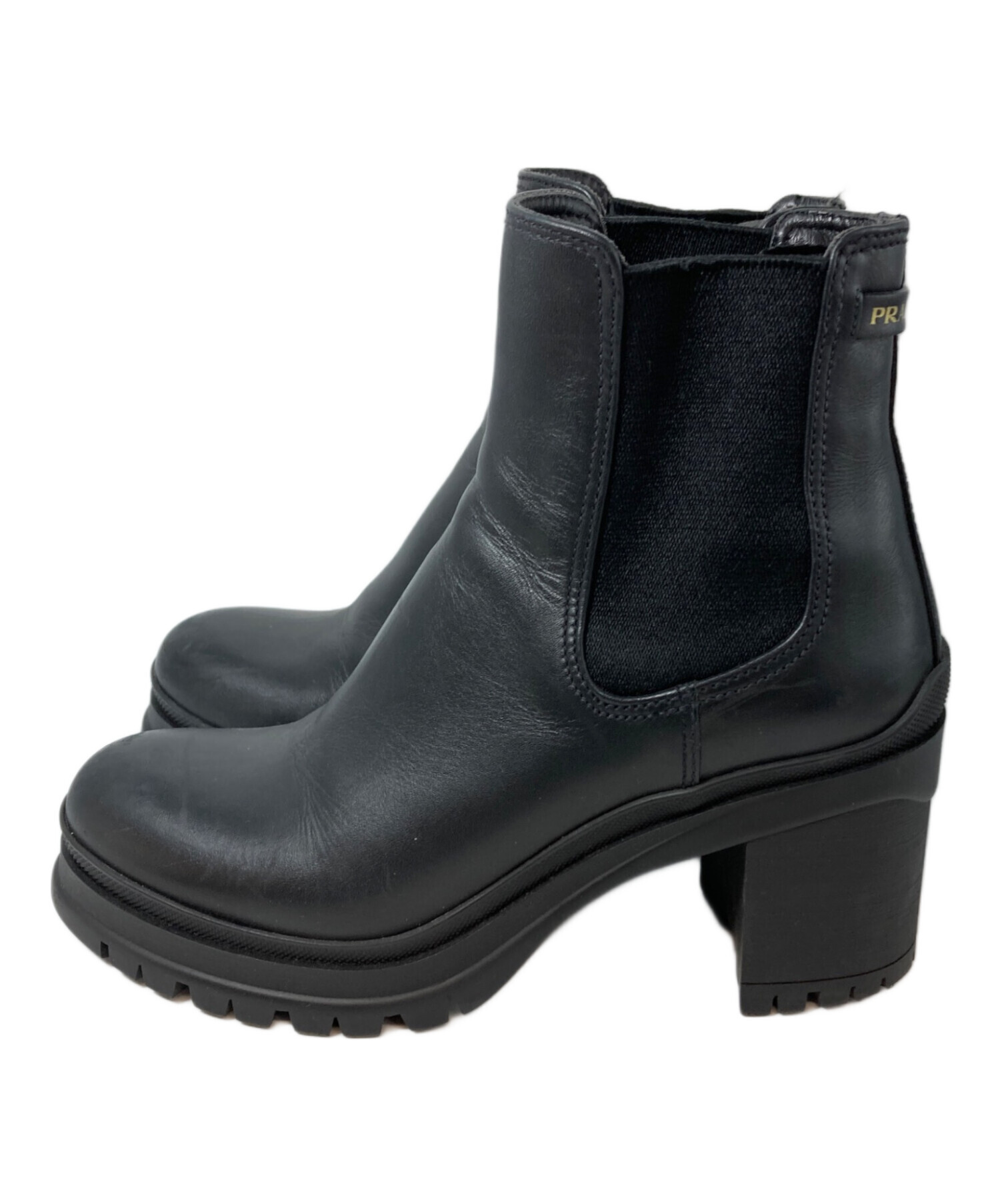 中古・古着通販】PRADA (プラダ) サイドゴアブーツ 1T582L ブラック 