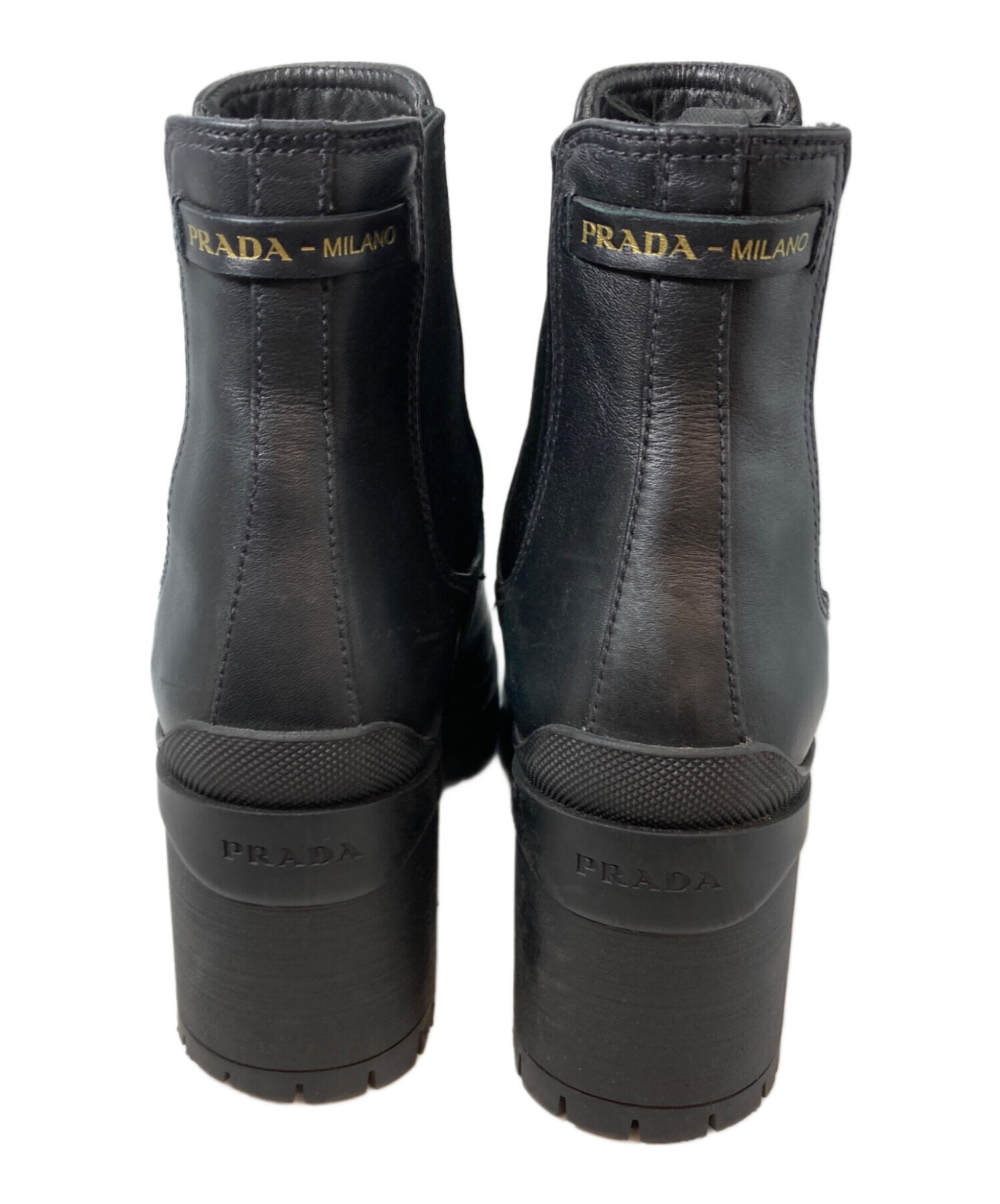 中古・古着通販】PRADA (プラダ) サイドゴアブーツ 1T582L ブラック 