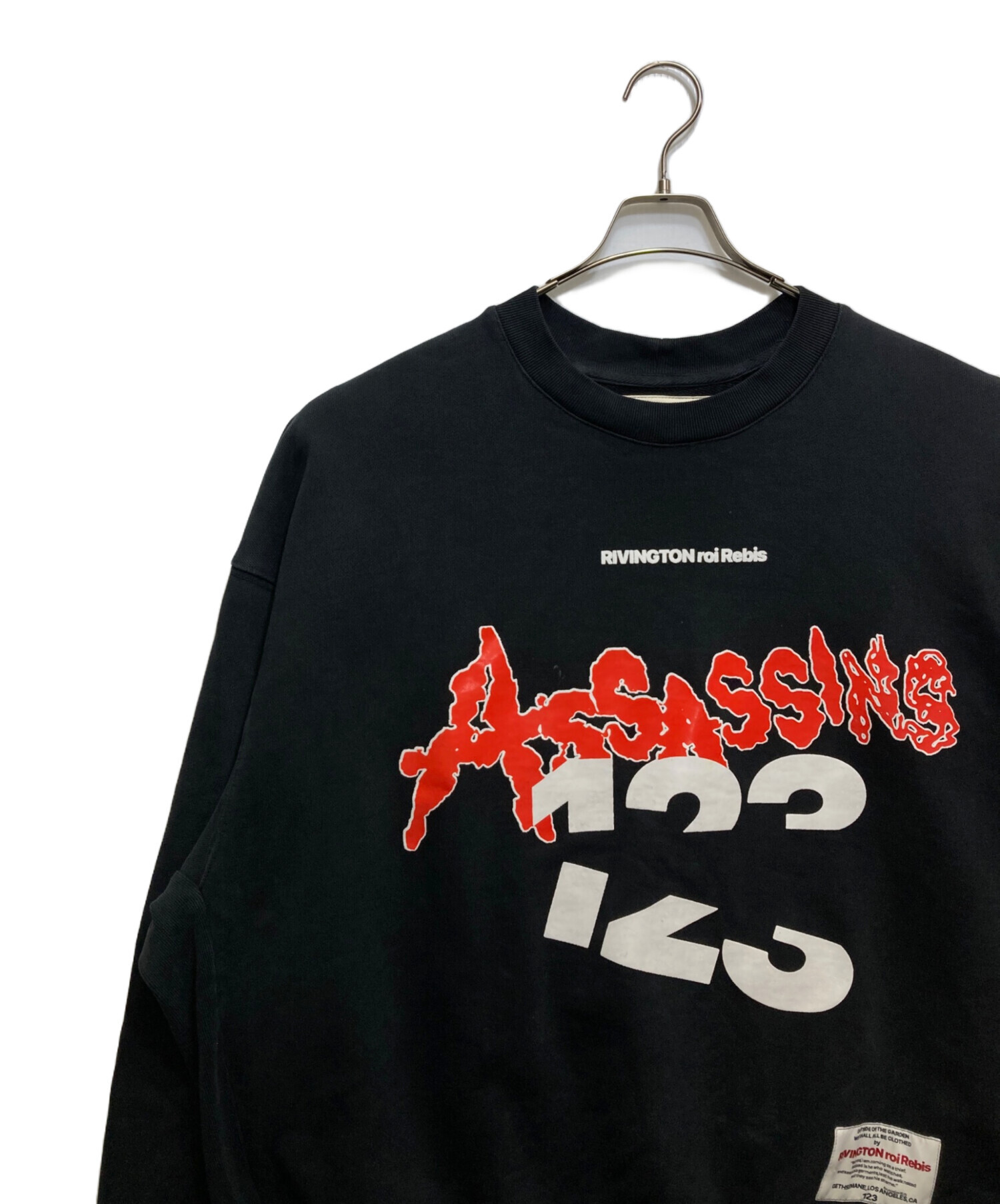 RRR123 RIVINGTON roi Rebis ブラック長袖カットソー 中古・古着通販】RRR123 (リヴィントンロイレビス) プリントスウェット