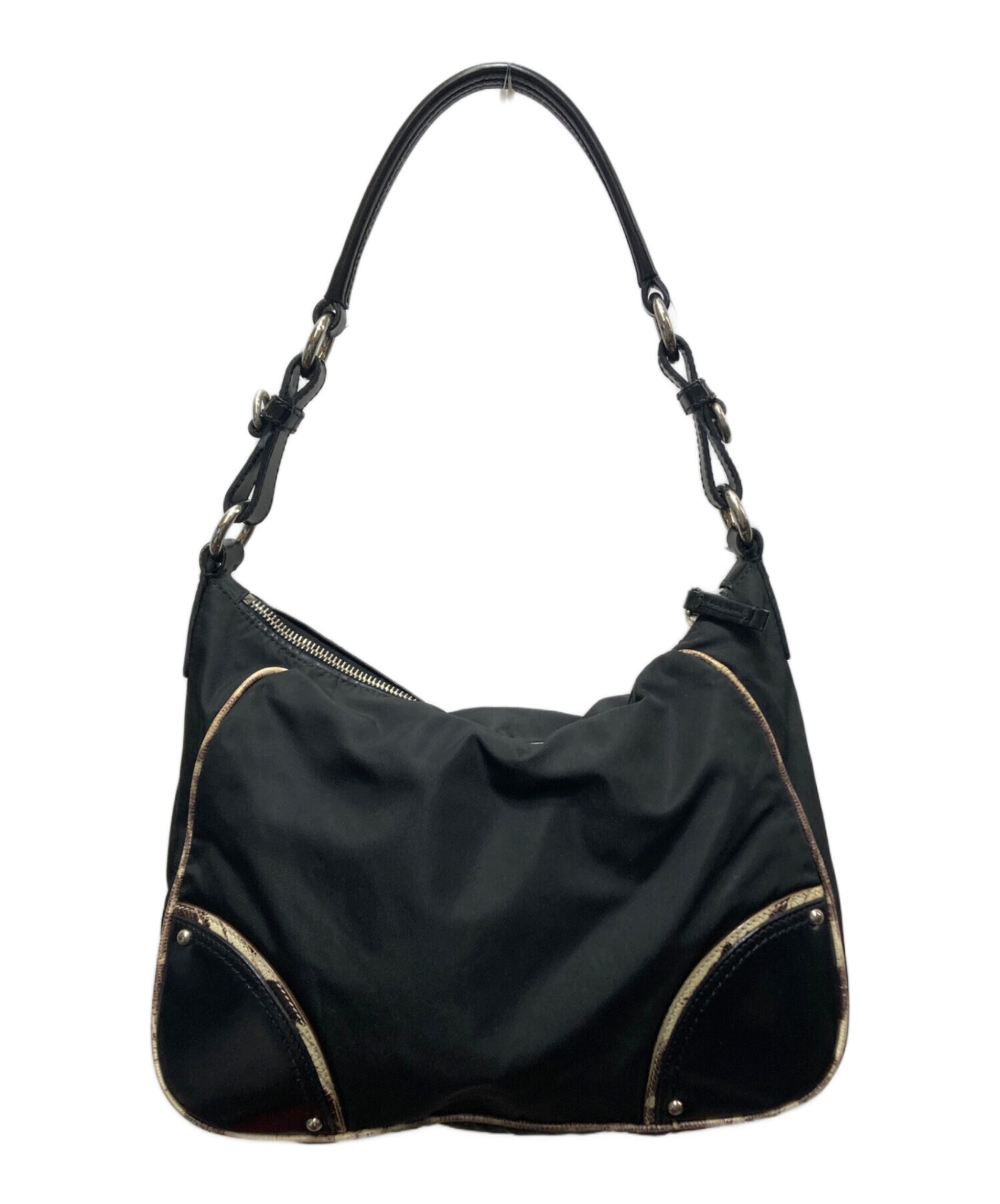 中古・古着通販】PRADA (プラダ) ナイロンショルダーバッグ ブラック