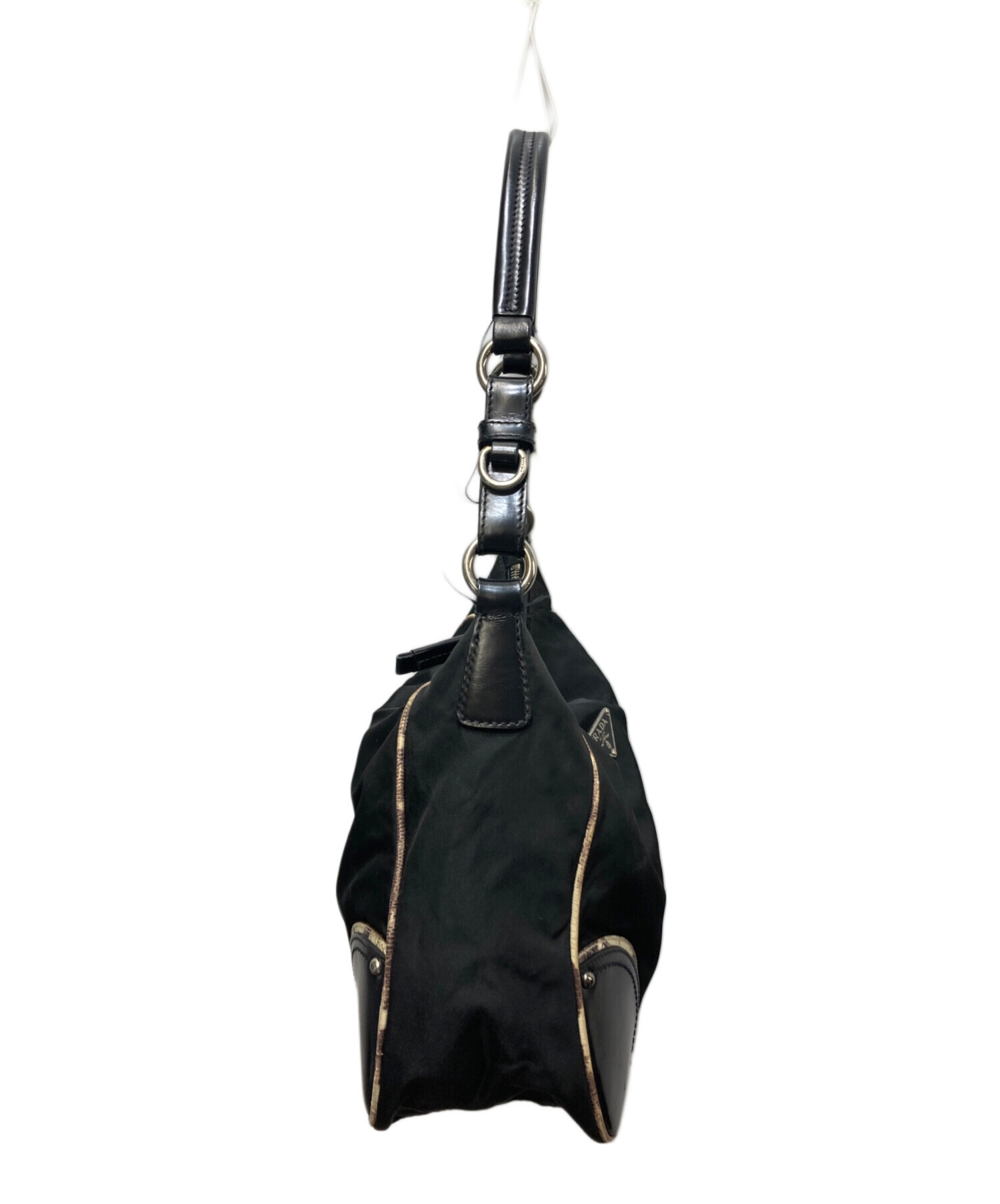 中古・古着通販】PRADA (プラダ) ナイロンショルダーバッグ ブラック
