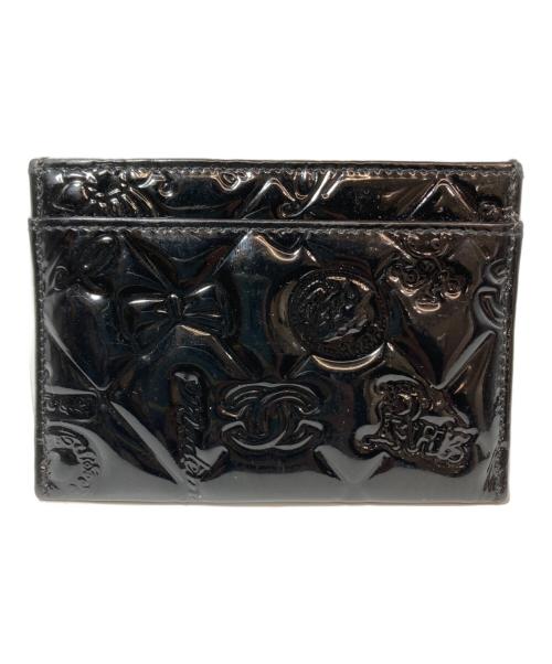 希少✨美品✨シャネル アイコン ジッピーウォレット エンボス パテントレザー 黒 中古・古着通販】CHANEL (シャネル) アイコンライン・パテントレザー