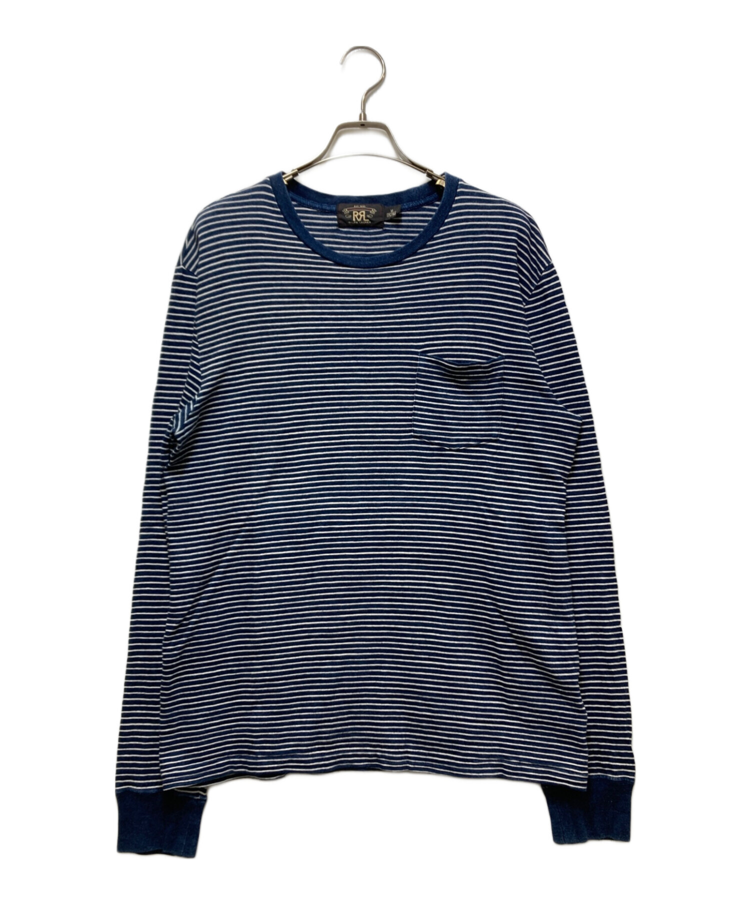 中古・古着通販】RRL (ダブルアールエル) インディゴ染め ボーダーL