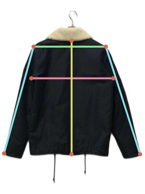 中古・古着通販】A.P.C. (アーペーセー) 襟ボアジャケット ネイビー